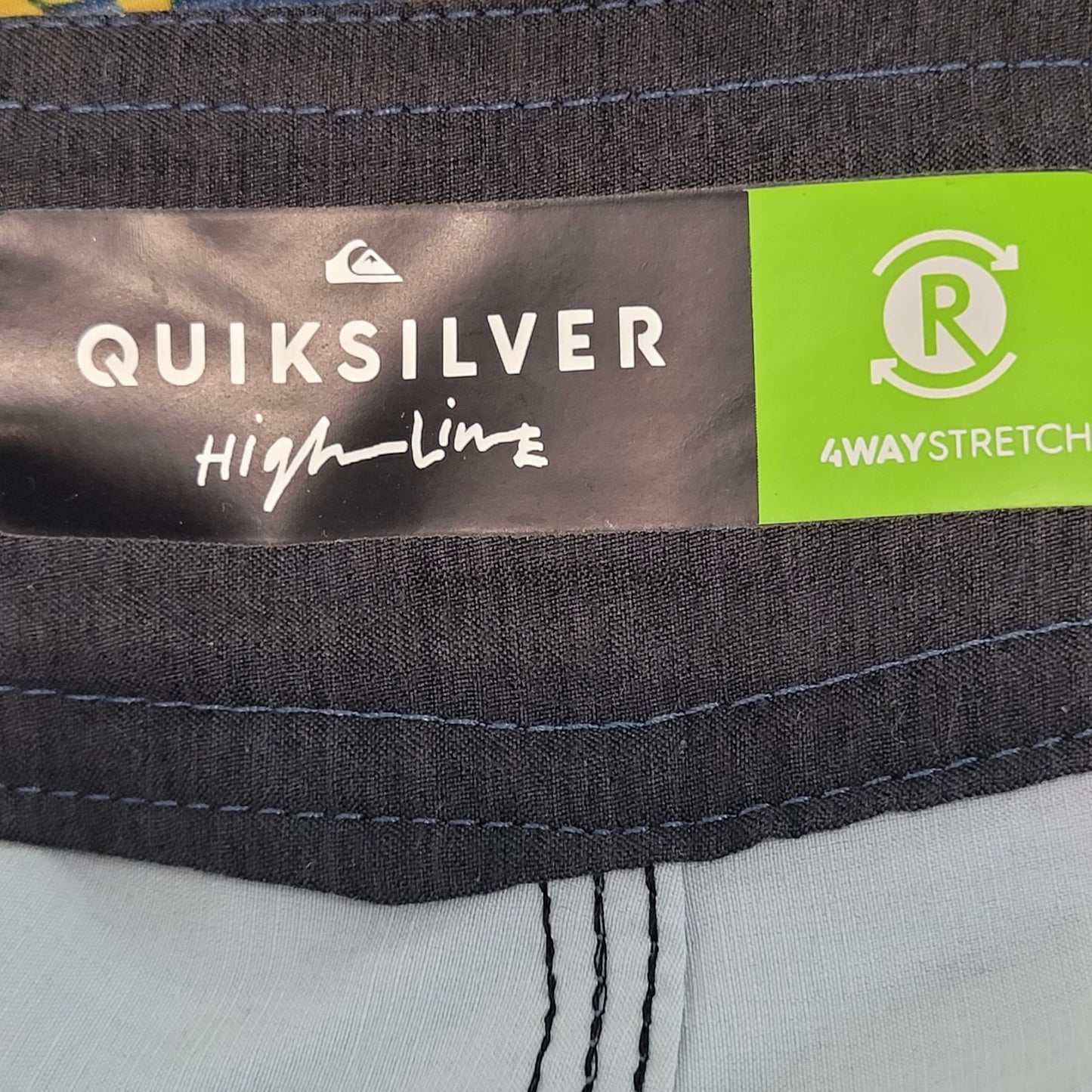 Quiksilver Blue Dry Flight High Line Stretch Board Shorts Swim Trunks Size 32x9