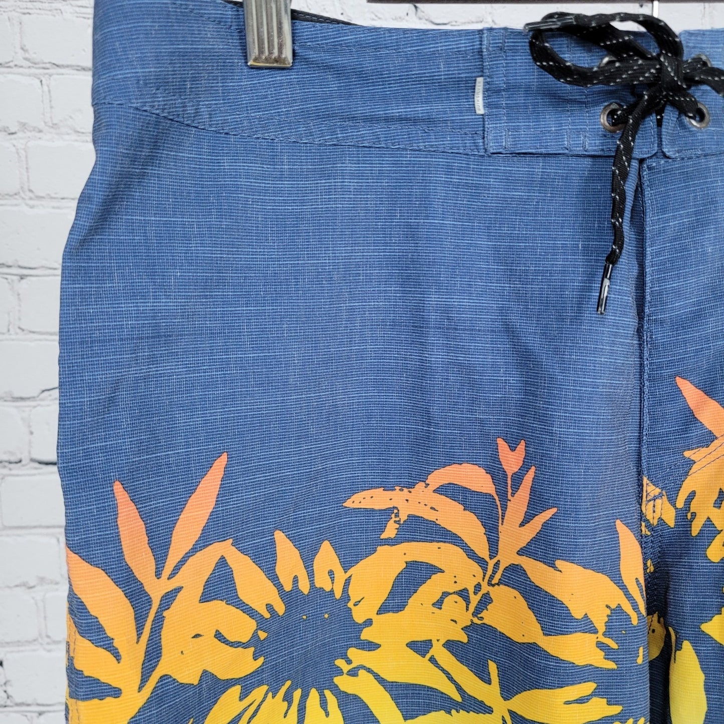 Quiksilver Blue Dry Flight High Line Stretch Board Shorts Swim Trunks Size 32x9