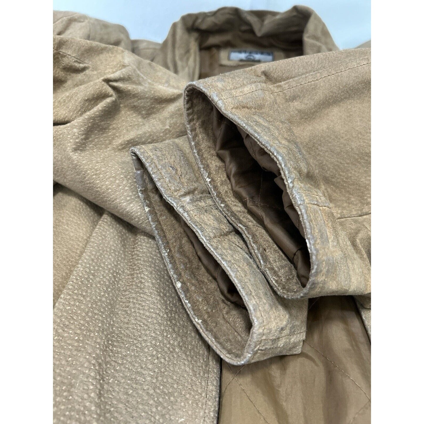 Rigo Sportswear Light Brown Leather Button Up Heavy Jacket Coat Men’s Size XL