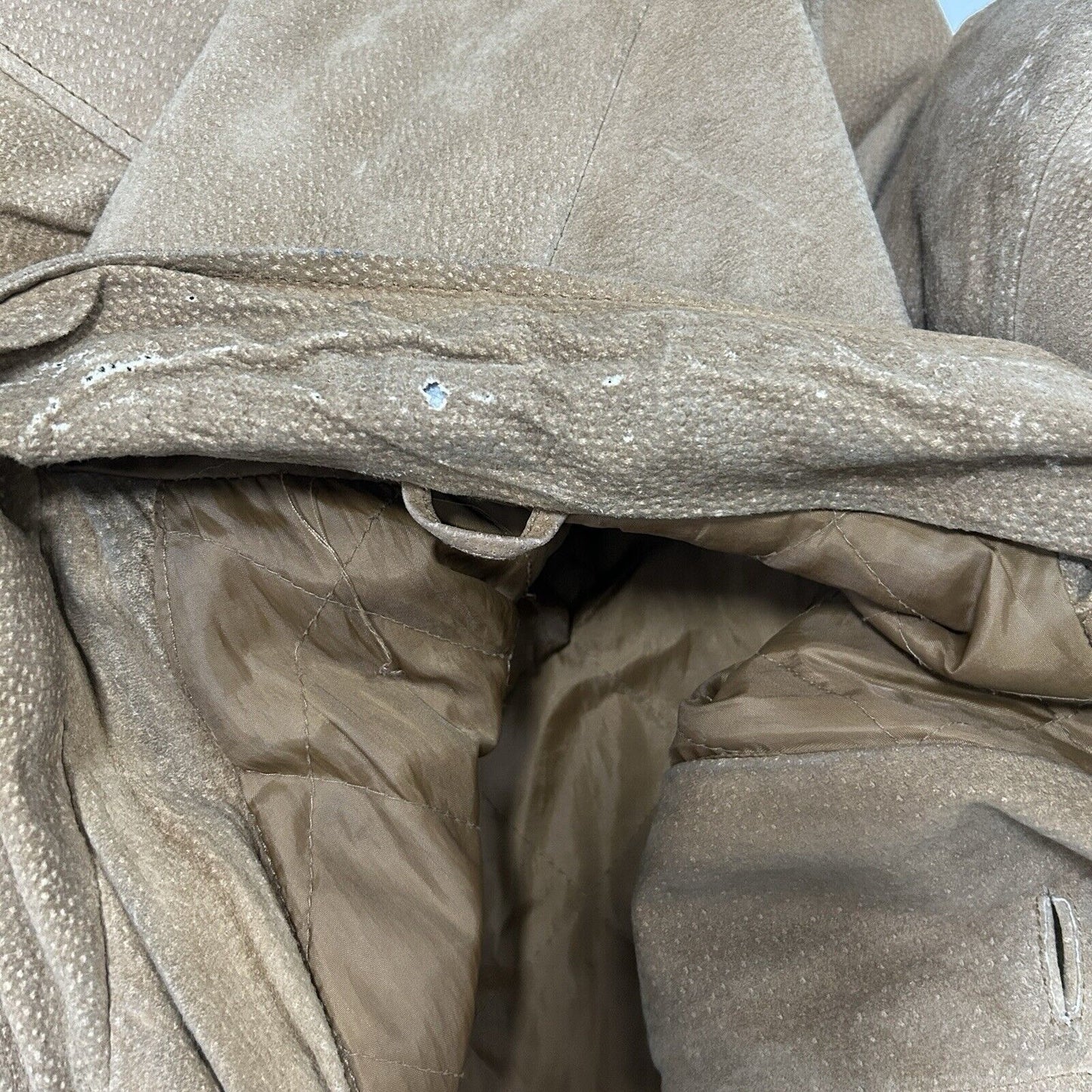 Rigo Sportswear Light Brown Leather Button Up Heavy Jacket Coat Men’s Size XL