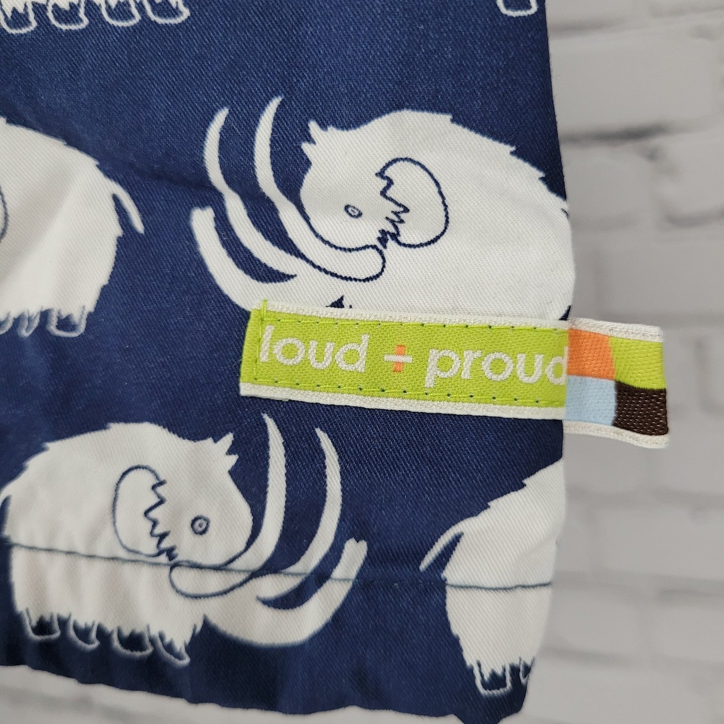 Loud + Proud Navy White 100% Organic Cotton Mammoth Hooded Zip Jacket Baby 3-6M