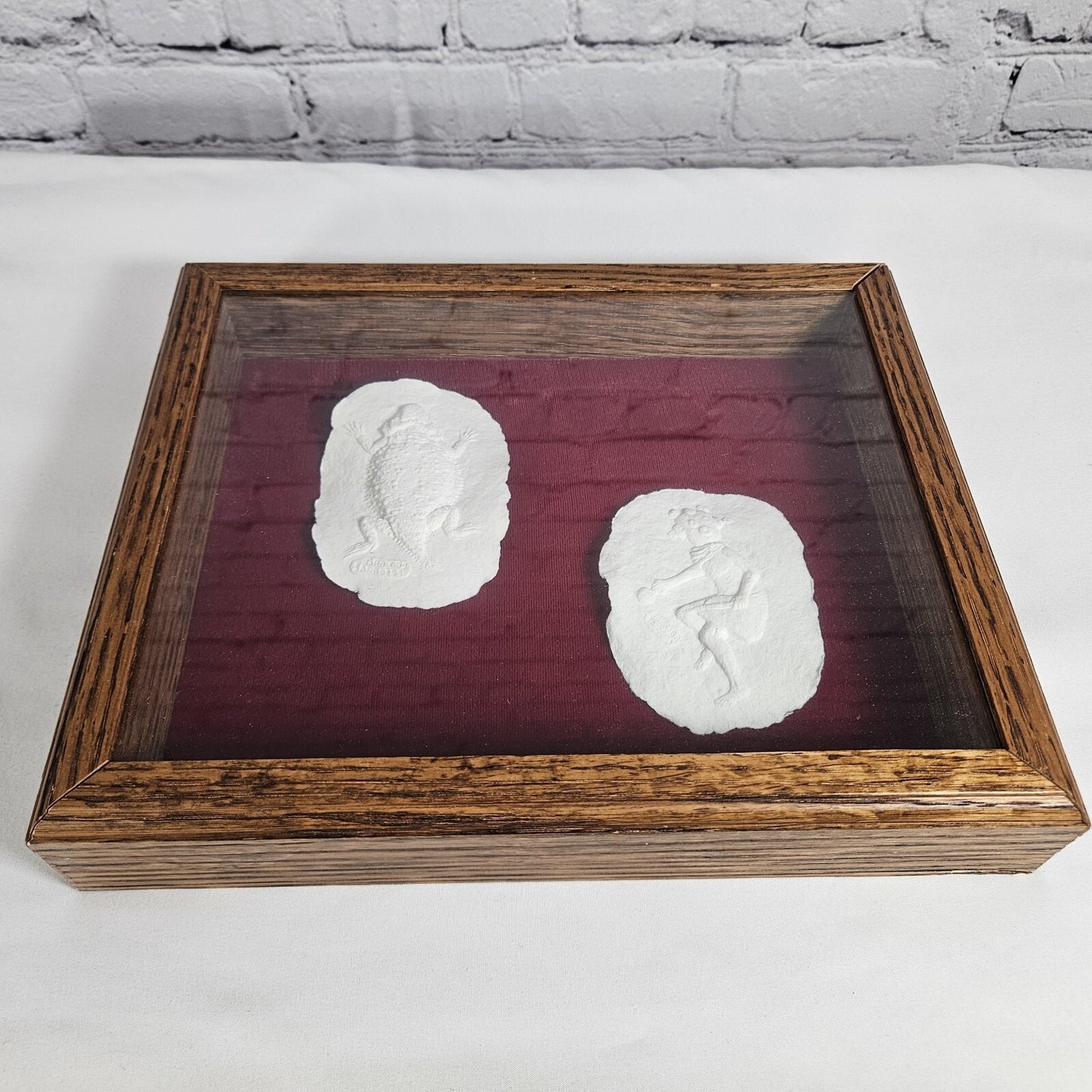 John Sanders Paper Sculptures Shaowbox Tribal (1998) And Horny Toad (1992) Art