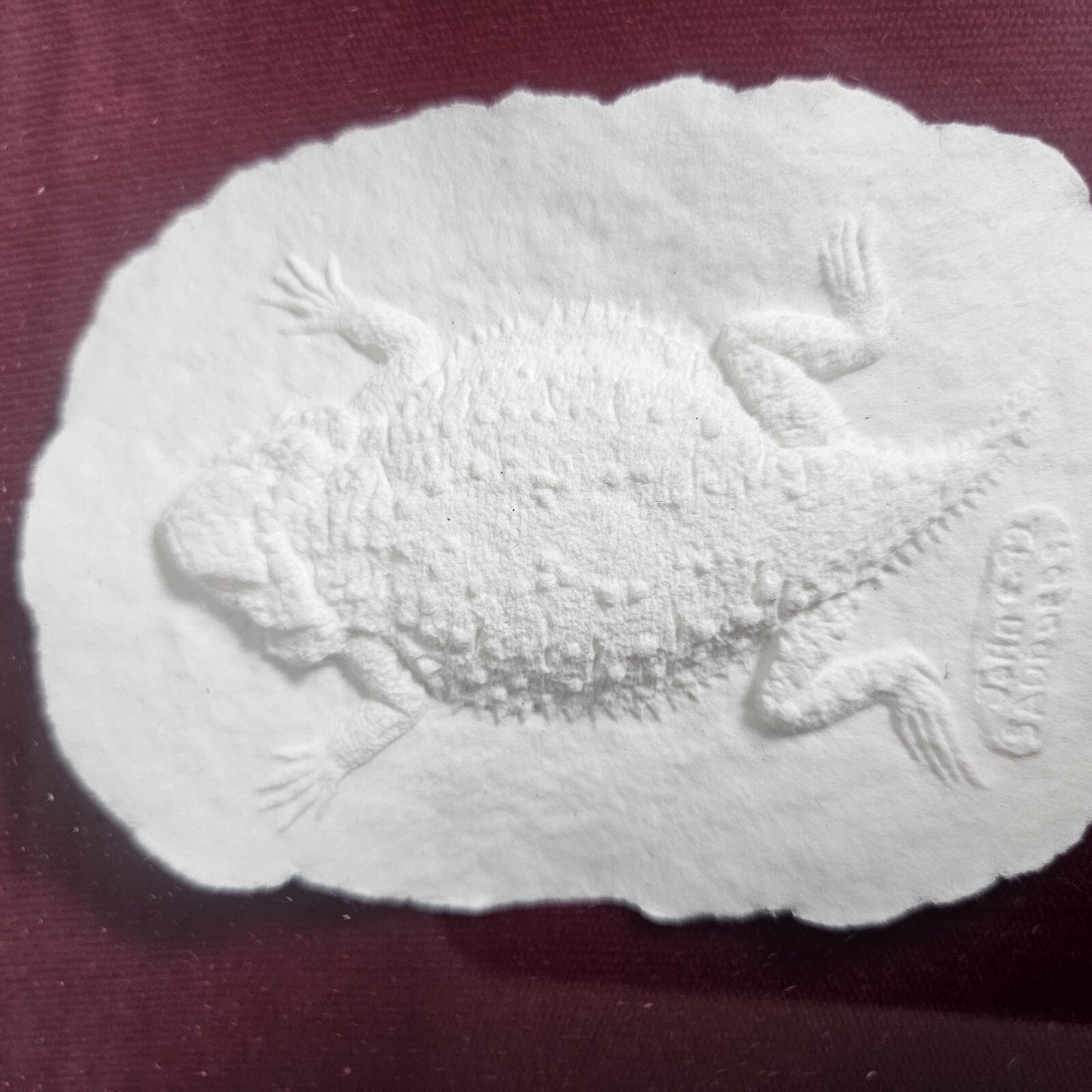 John Sanders Paper Sculptures Shaowbox Tribal (1998) And Horny Toad (1992) Art