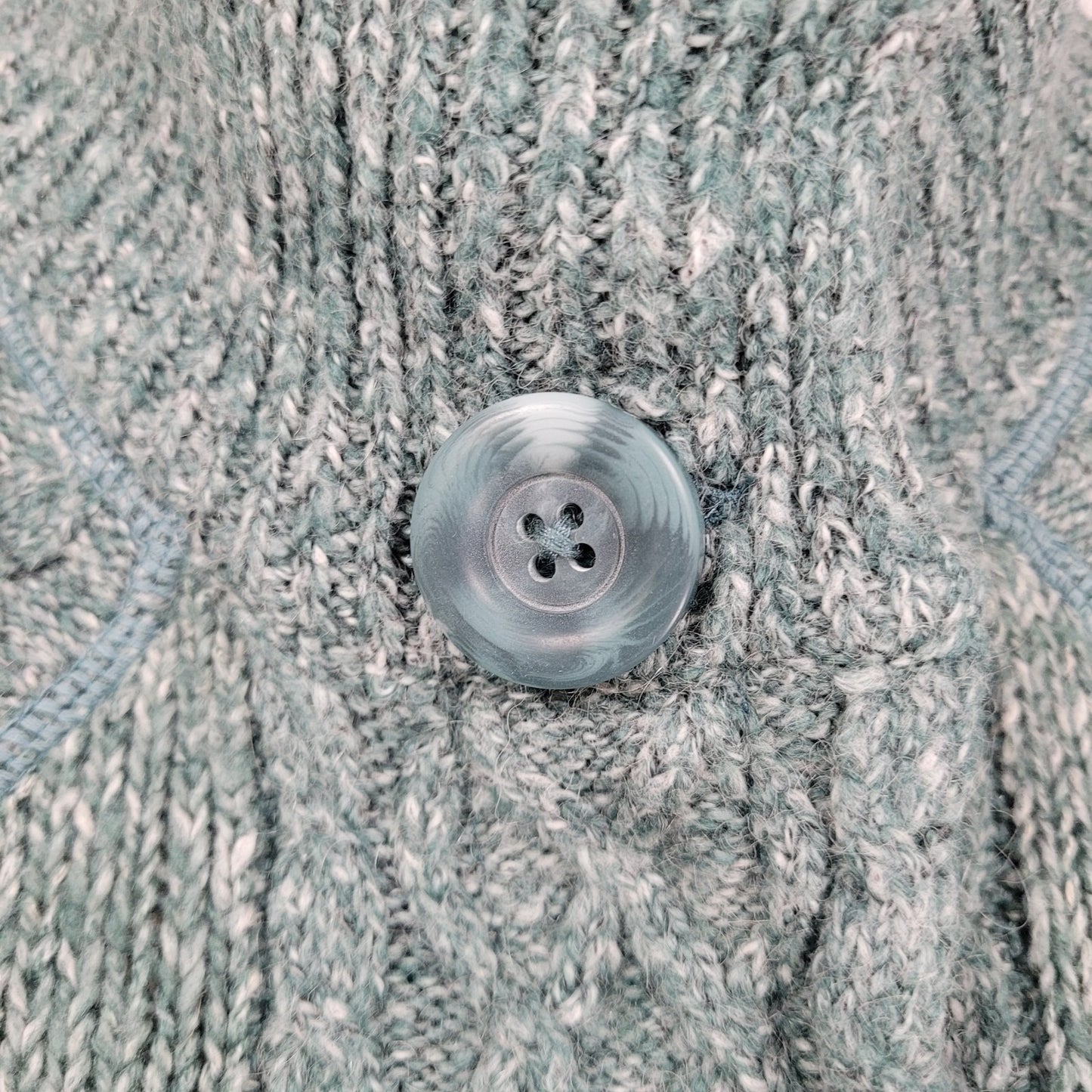 prAna Green Chunky Knit Snap & Button Up Long Cardigan Sweater Size Large L