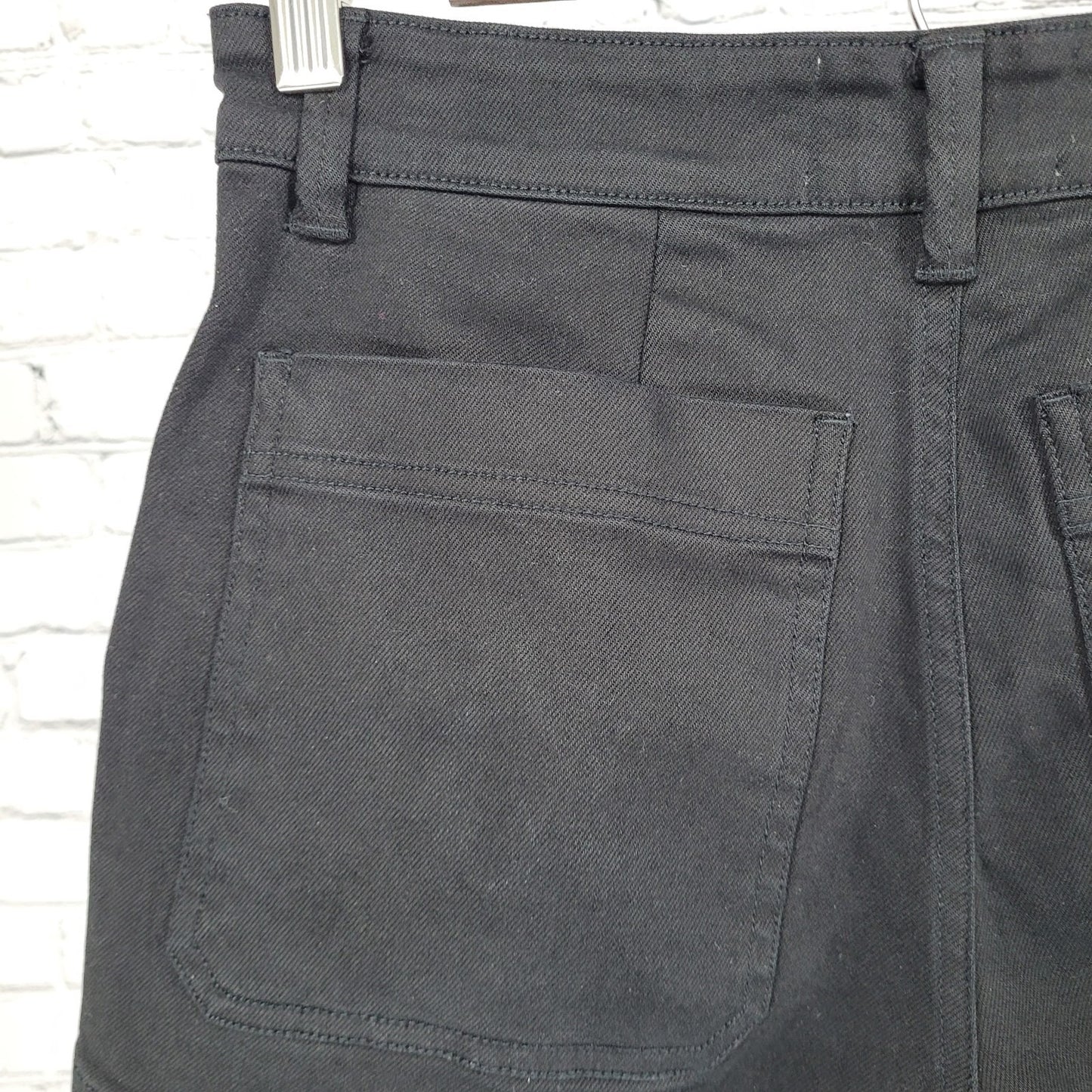 Everlane Black Twill Cotton Stretch High Rise Flat Front Shorts Size 0 (27x2.5)