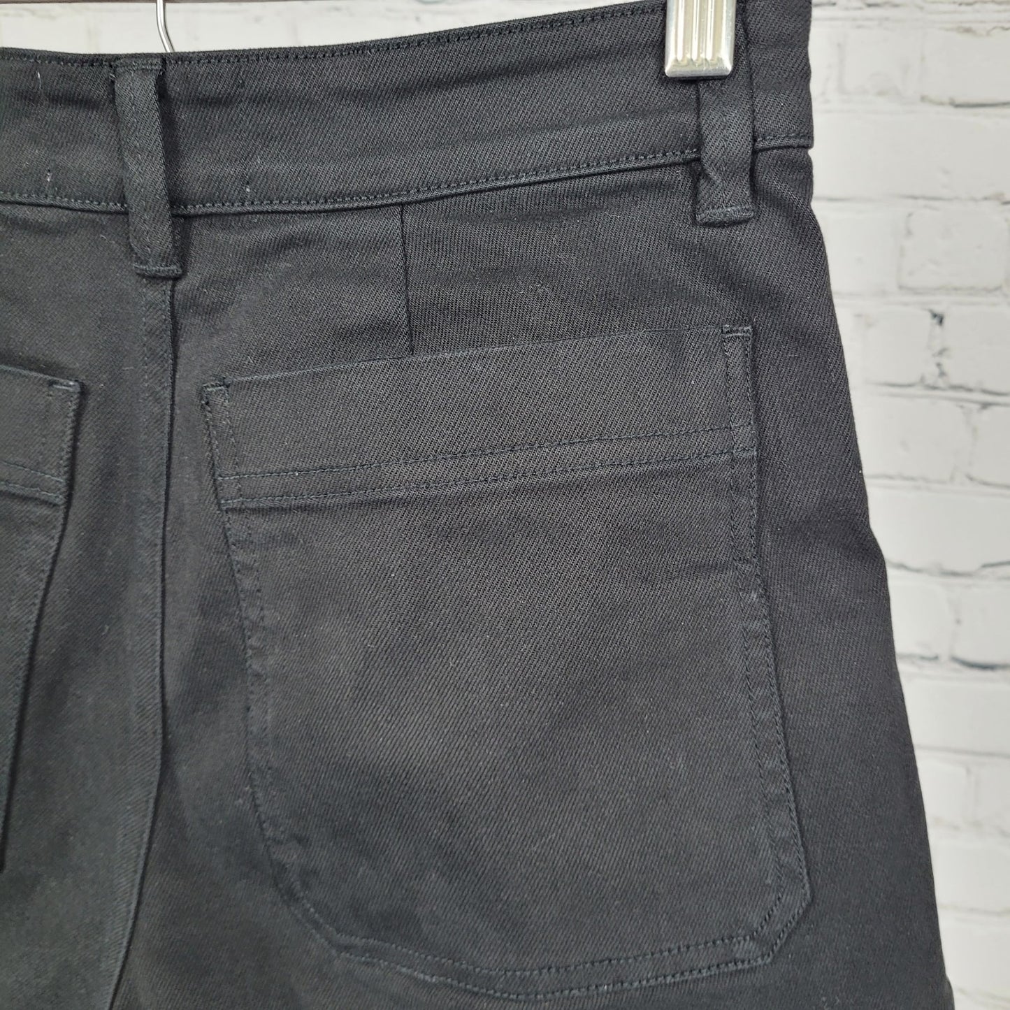 Everlane Black Twill Cotton Stretch High Rise Flat Front Shorts Size 0 (27x2.5)