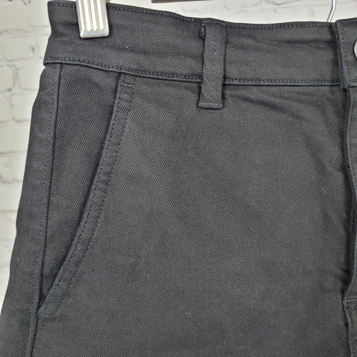 Everlane Black Twill Cotton Stretch High Rise Flat Front Shorts Size 0 (27x2.5)