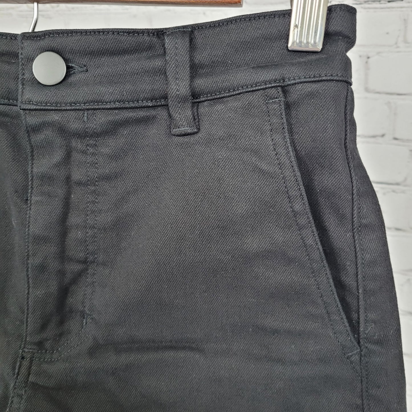 Everlane Black Twill Cotton Stretch High Rise Flat Front Shorts Size 0 (27x2.5)