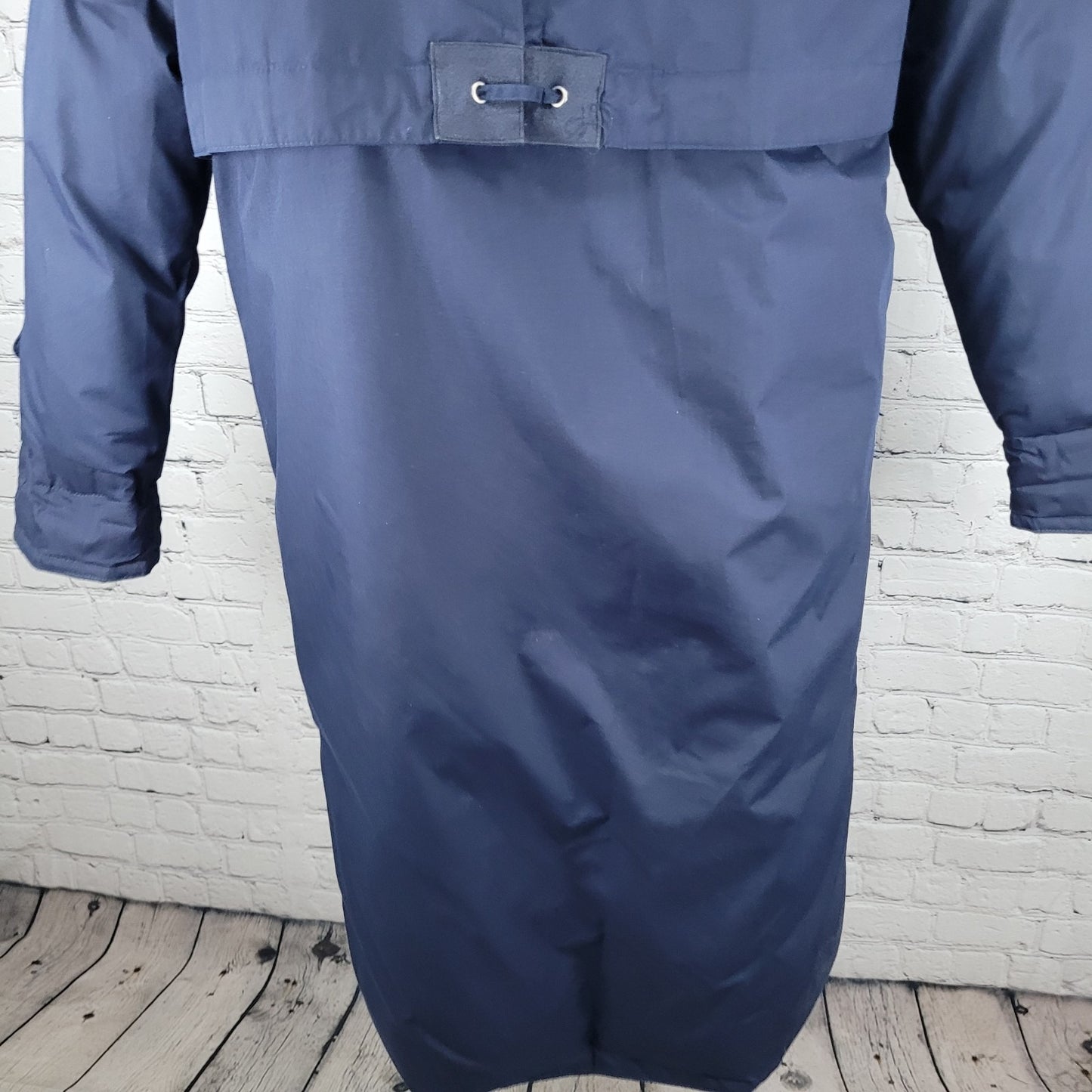 Mulberry Street Blue Down Fill Insulated Removable Hood Over Coat Size Medium M