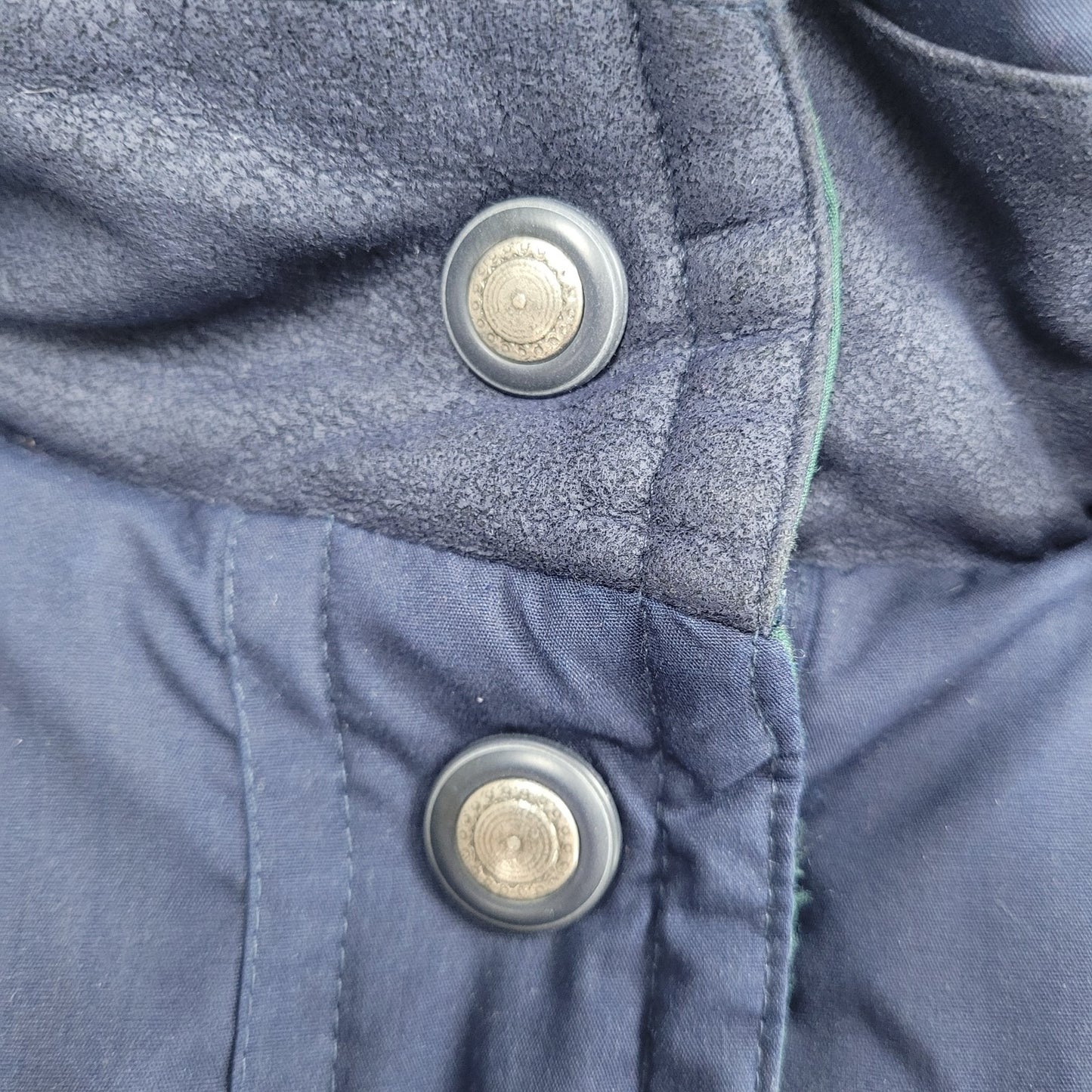 Mulberry Street Blue Down Fill Insulated Removable Hood Over Coat Size Medium M