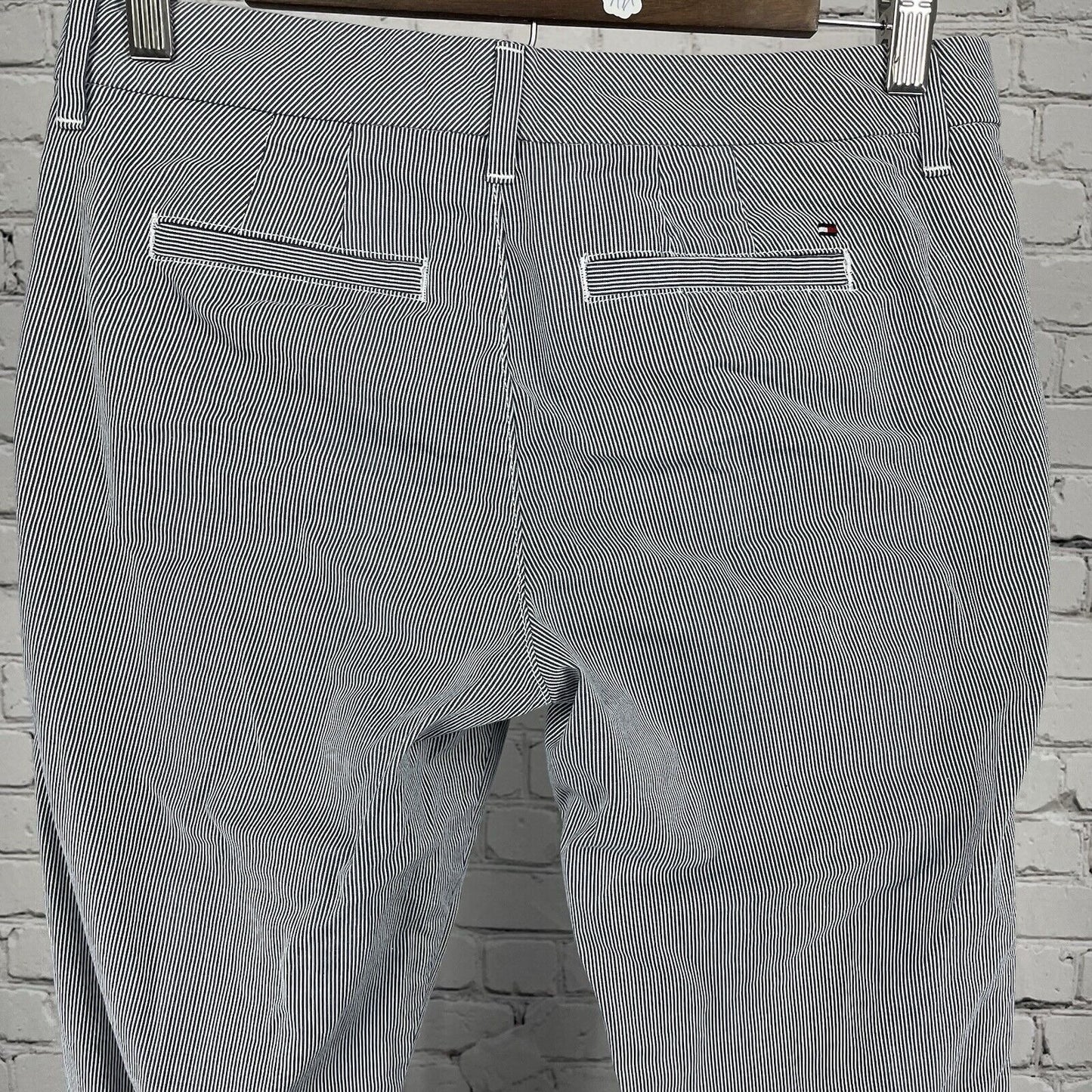 Tommy Hilfiger Blue Pinstriped Lightweight Chino Stretch Pants Size 4 (29x28.5)