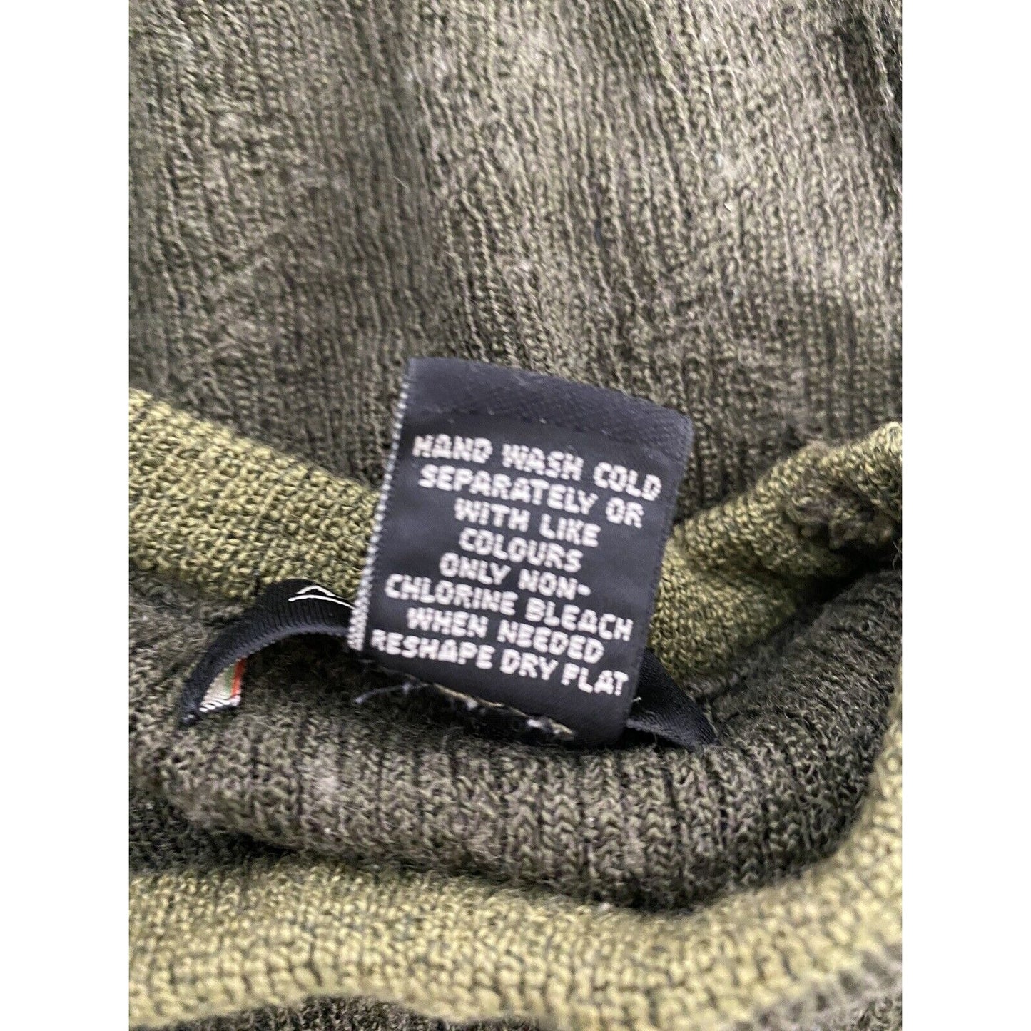 Murano Italia Wool Blend Forrest Green Crew Neck Pullover Knit Sweater Men’s S