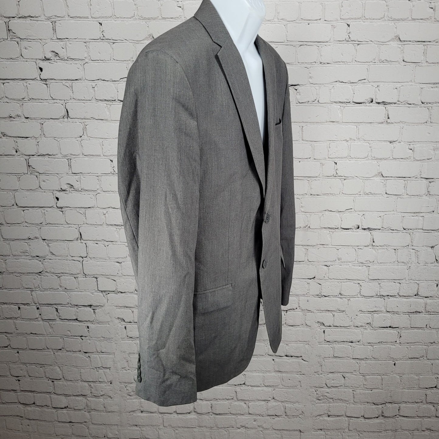 Calvin Klein Grey Slim Fit 2 Button Vented Notch Blazer Sport Coat Large L