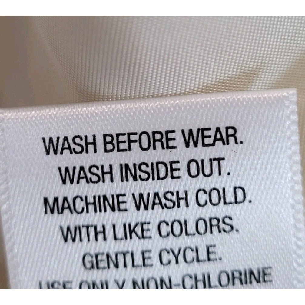 D-Signed Disney Ivory White Faux Fur Lined Zip Jacket Girls Size Small S 7/8