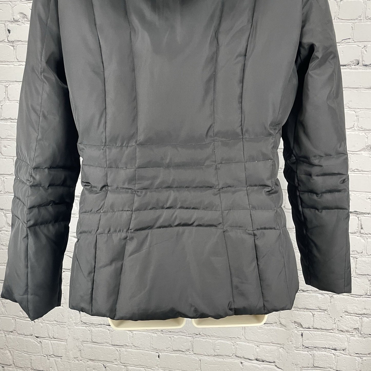 Calvin Klein Black Quilted Down Insulated Removable Hood Jacket Size Medium M