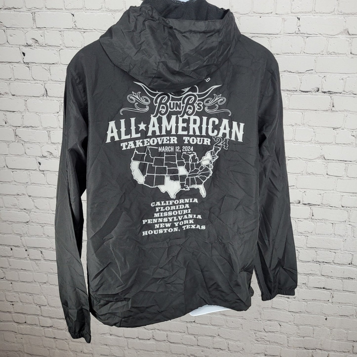 Bun B's All American Takeover Hooded Windbreaker Independent Size Medium M