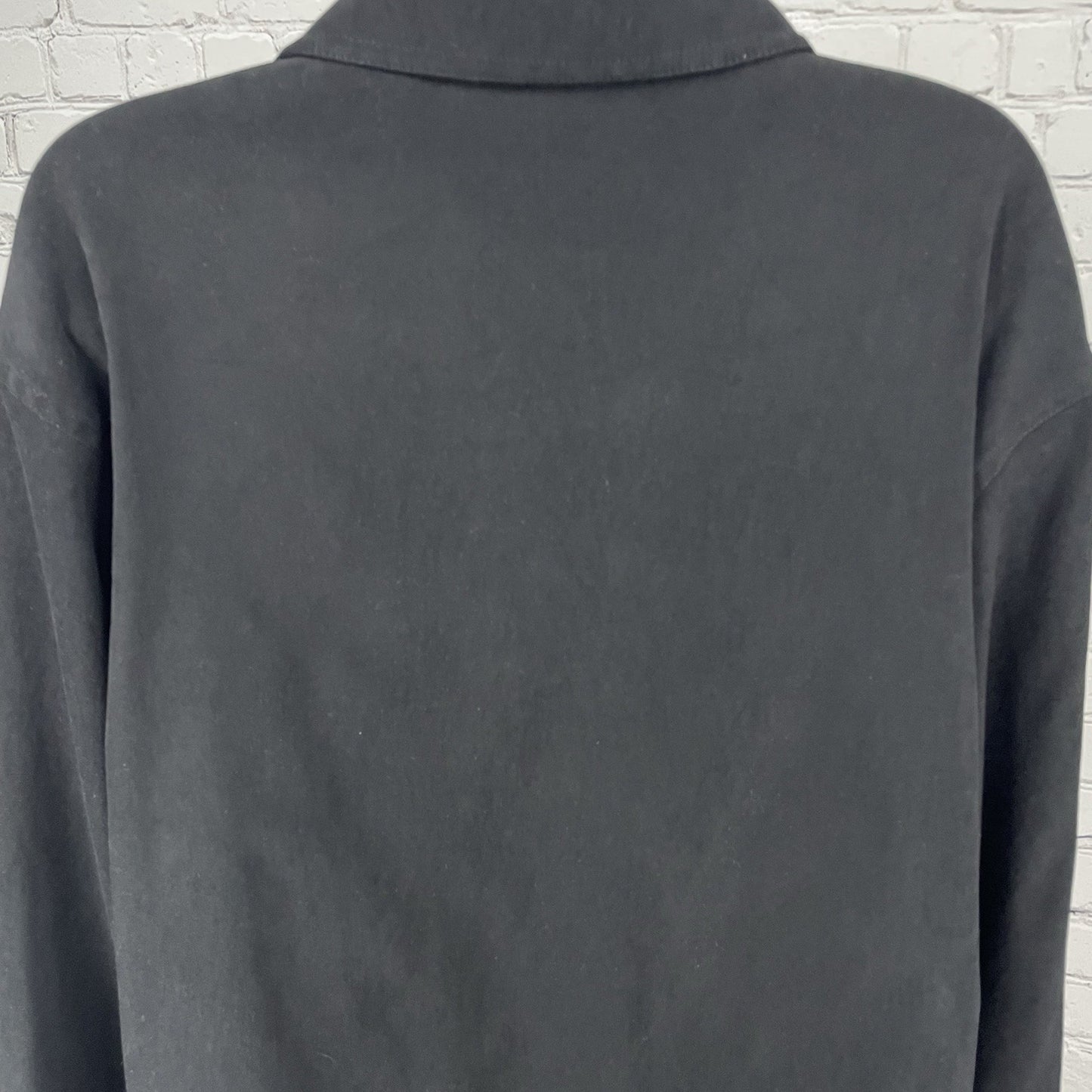 Talbots Black Buttoned Collared Lightweight Unlined Shacket Jacket Size Medium M
