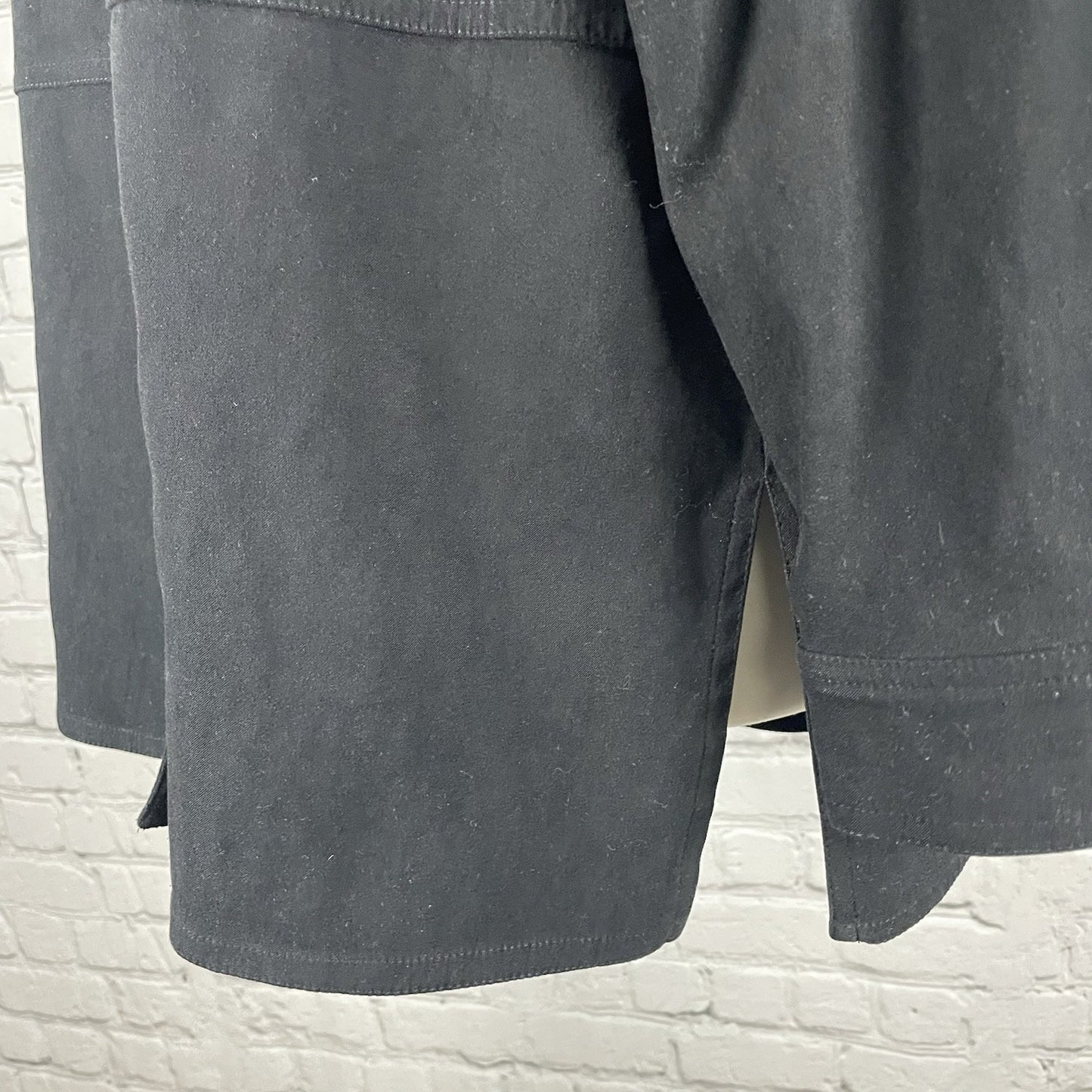 Talbots Black Buttoned Collared Lightweight Unlined Shacket Jacket Size Medium M