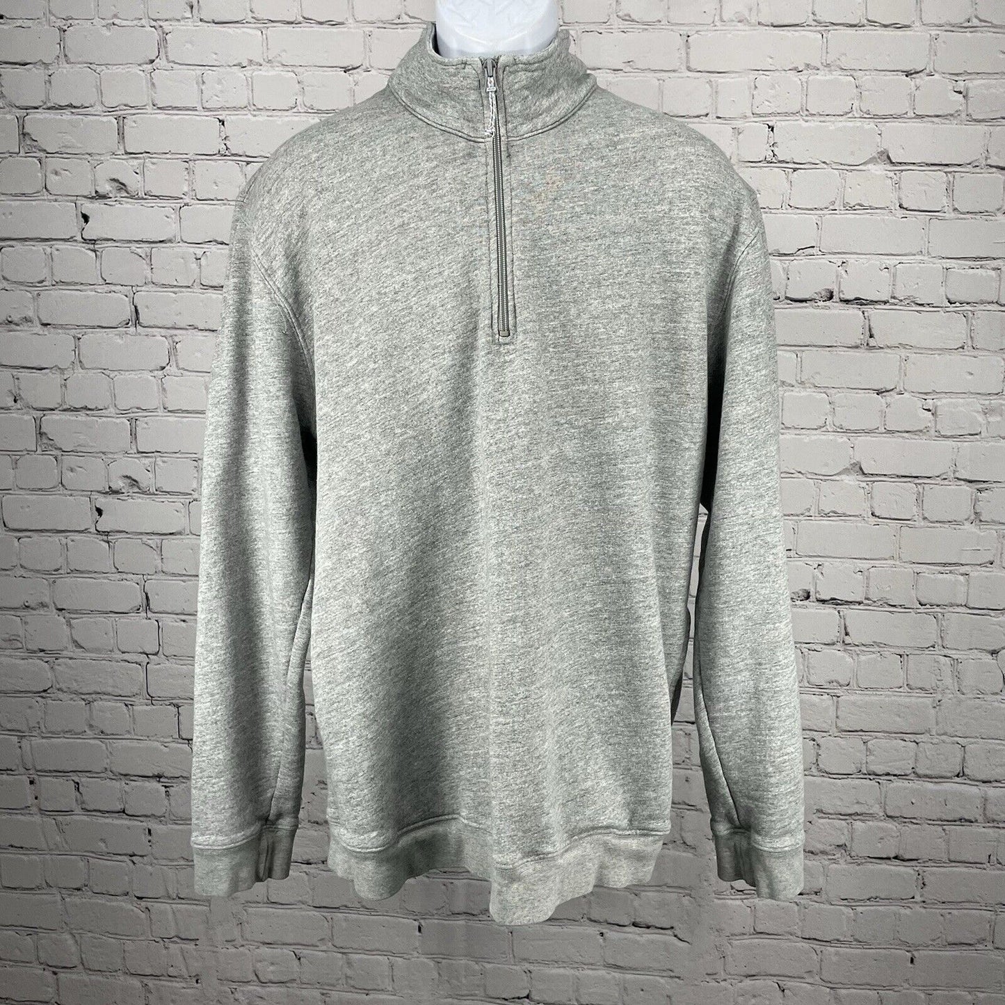 Chubbies Grey Cotton Blend Pullover Zip Sweatshirt USA Made Pockets Size XL