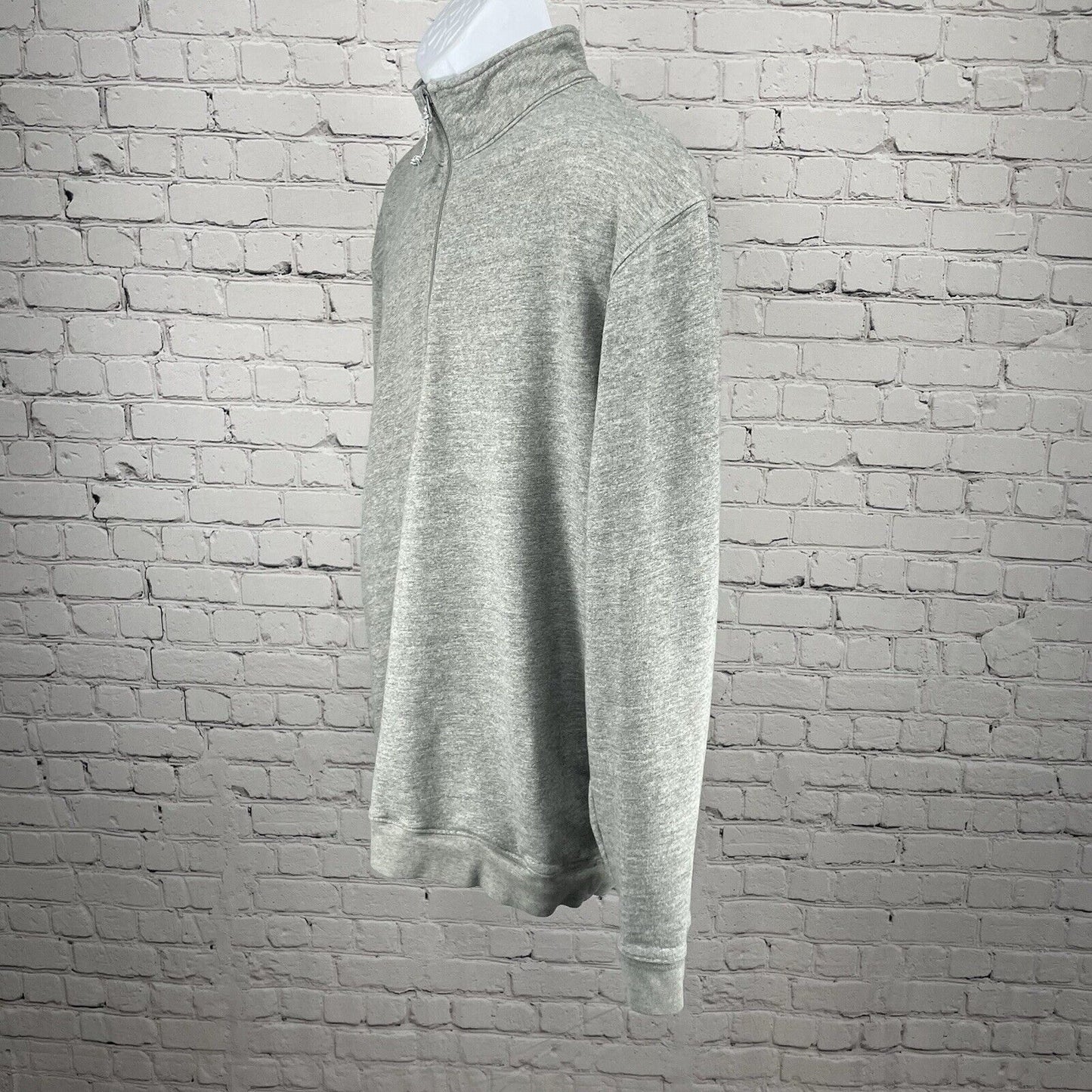 Chubbies Grey Cotton Blend Pullover Zip Sweatshirt USA Made Pockets Size XL