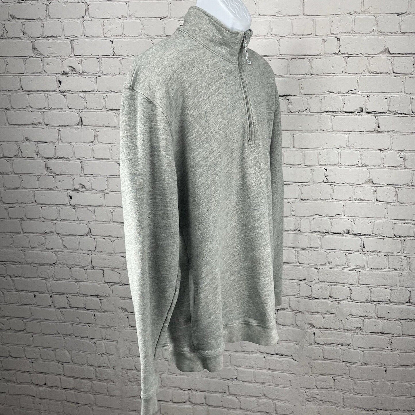 Chubbies Grey Cotton Blend Pullover Zip Sweatshirt USA Made Pockets Size XL