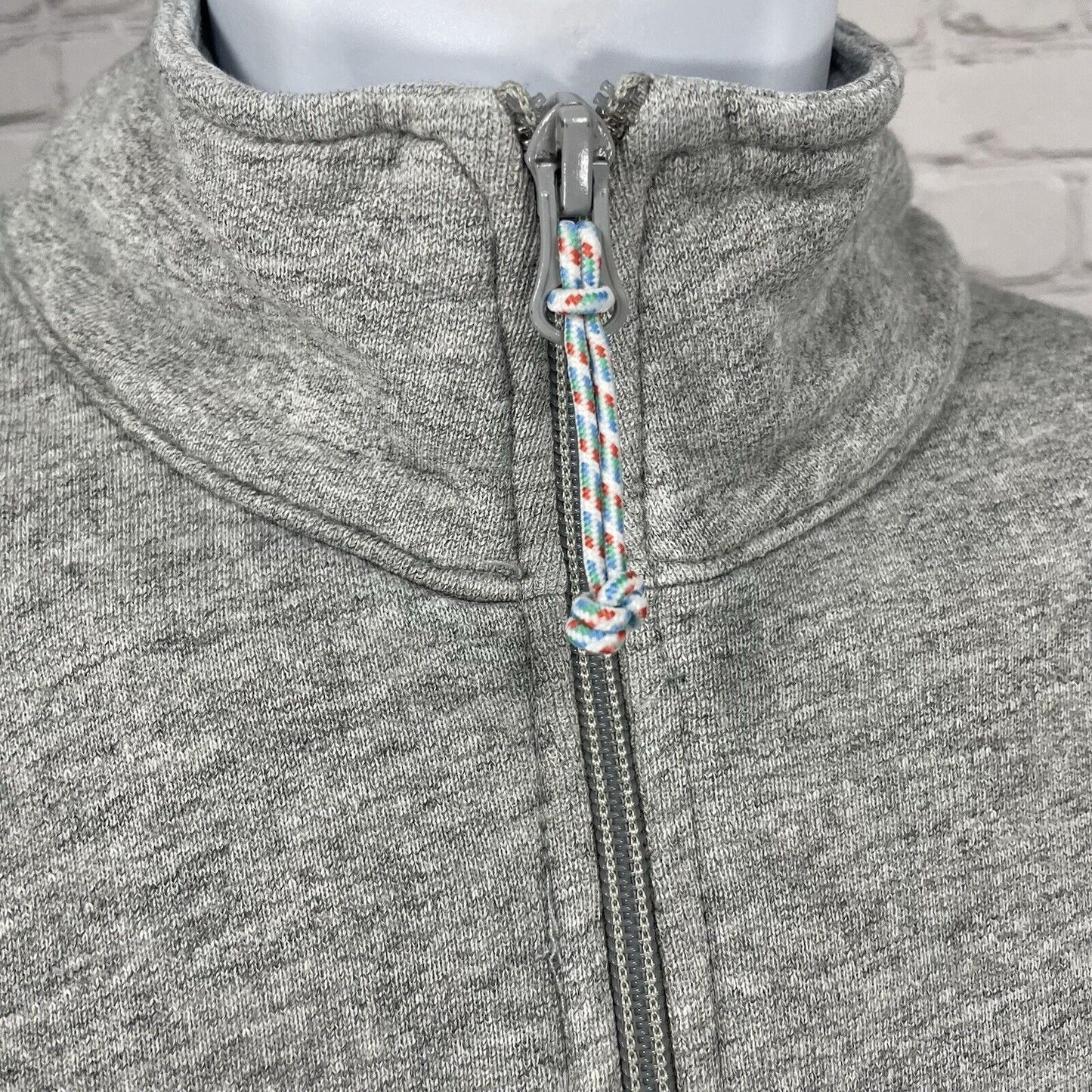 Chubbies Grey Cotton Blend Pullover Zip Sweatshirt USA Made Pockets Size XL
