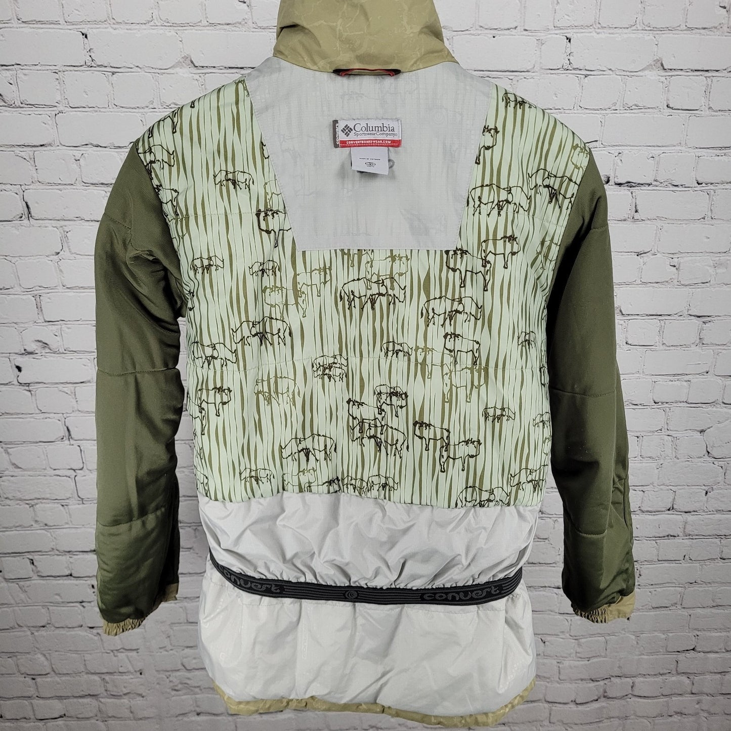 Columbia Green & Khaki Waterproof Breathable Insulated Jacket Youth Size 18/20