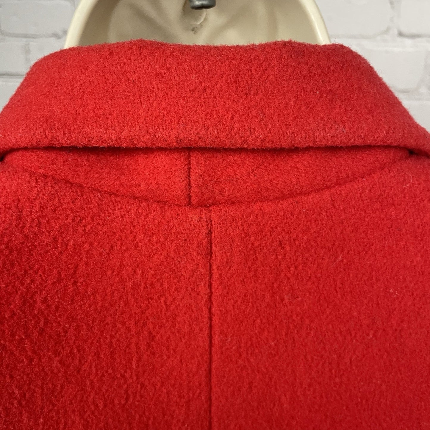 VTG Rothschild Red Wool Buttoned Collared Lined Peacoat USA Made Girls Size 7
