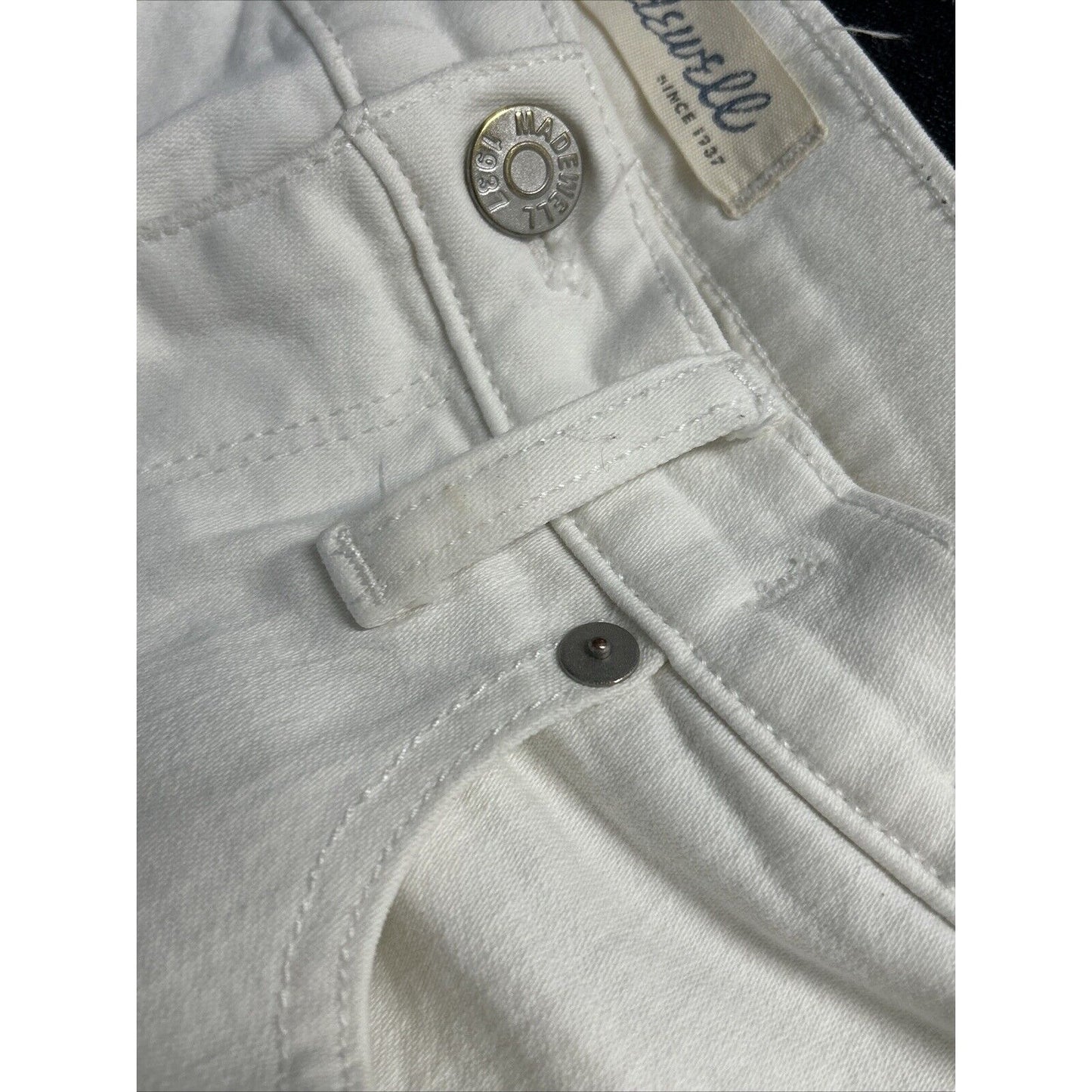 Madewell White Cotton Blend Stretch High Riser Skinny Jeans Women’s 28 (30x25.5)