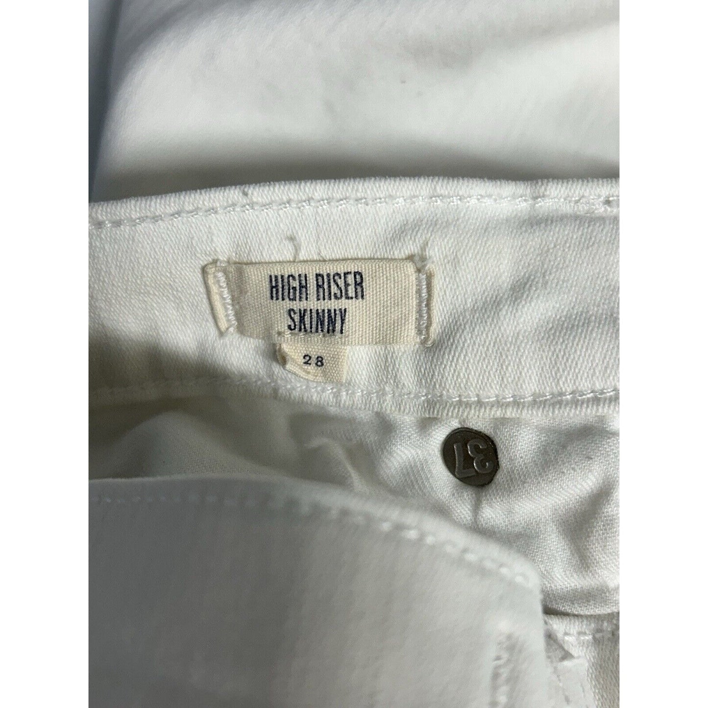 Madewell White Cotton Blend Stretch High Riser Skinny Jeans Women’s 28 (30x25.5)