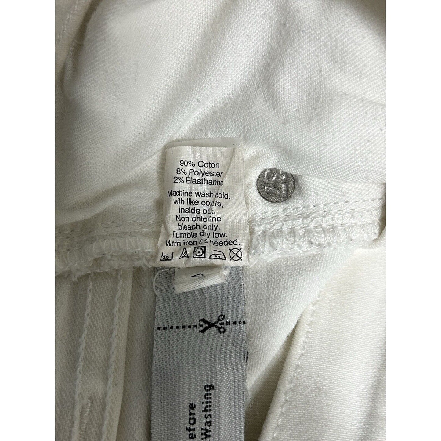 Madewell White Cotton Blend Stretch High Riser Skinny Jeans Women’s 28 (30x25.5)