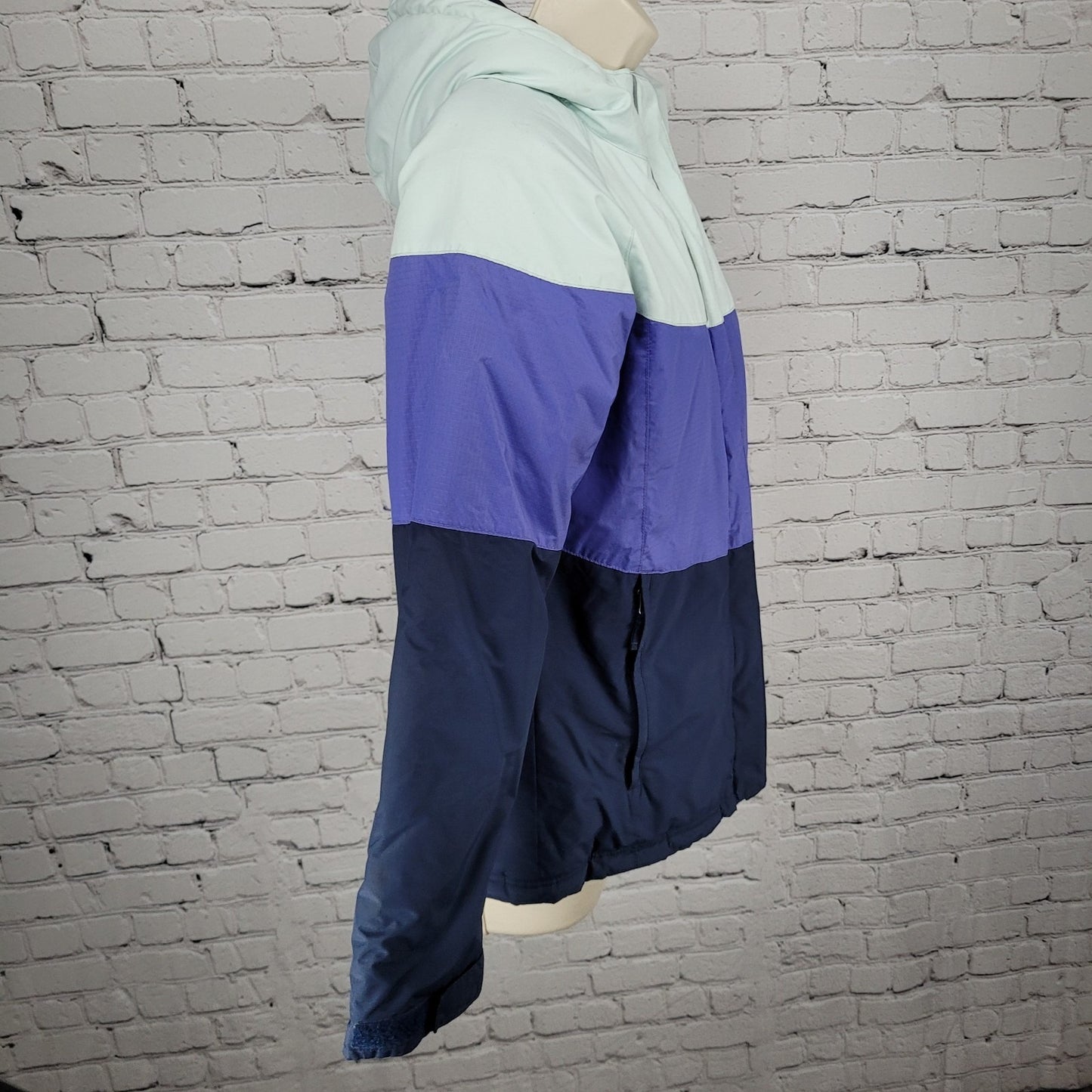 Columbia Omni Shield Purple Blue Insulated Puffer Hooded Jacket Youth L *sm hole