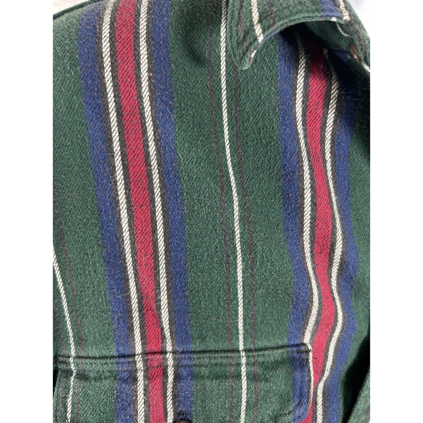 VTG Eddie Bauer Long Sleeve Button Up Green Blue Red White McKinley Flannel XLT
