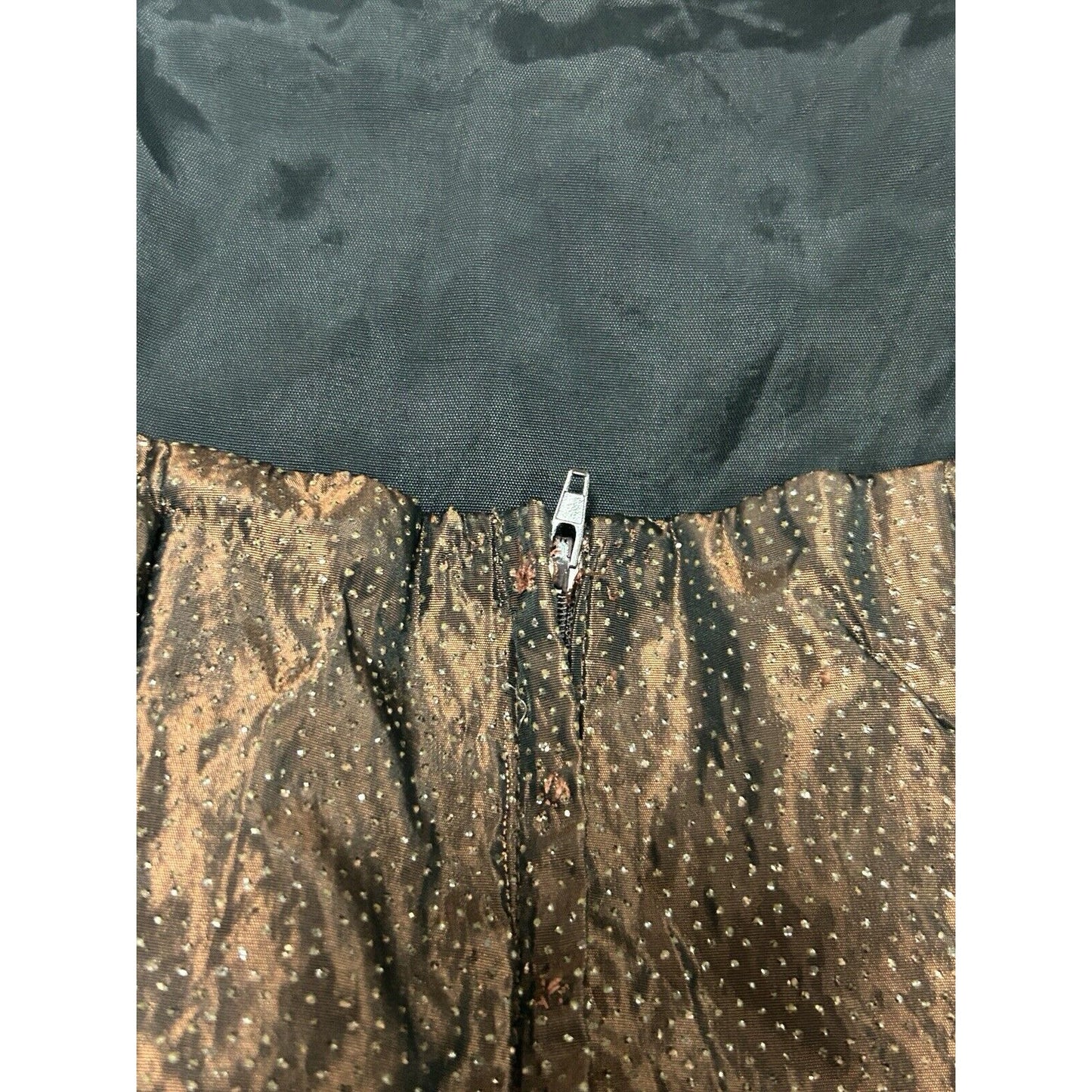 Scott Mcclintock Brown Amber Sparkled Strapless Bubble Hem Gown Dress USA Size 4