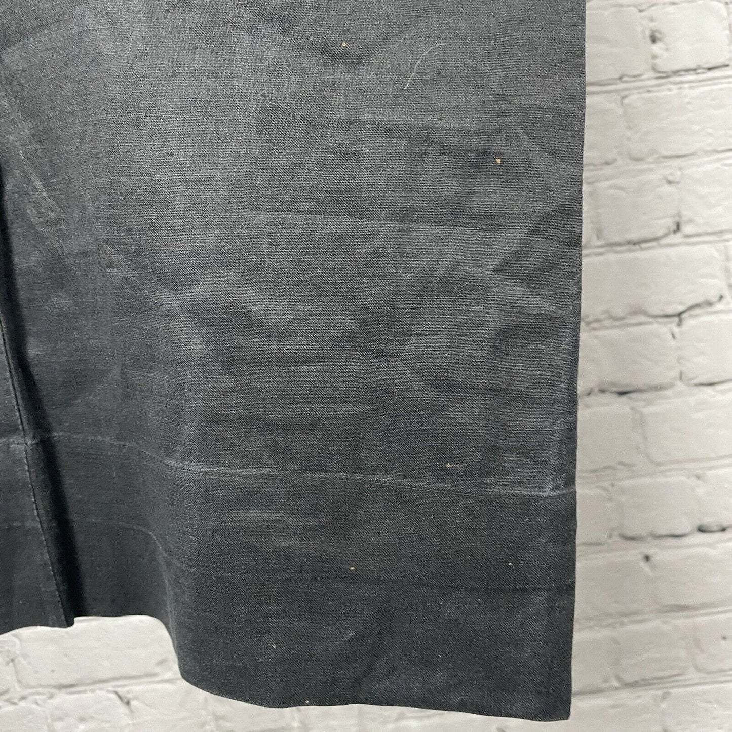 VTG Zara Basic Black Ramie Lightweight Semi Sheer Wide Leg Pants Size US Small S