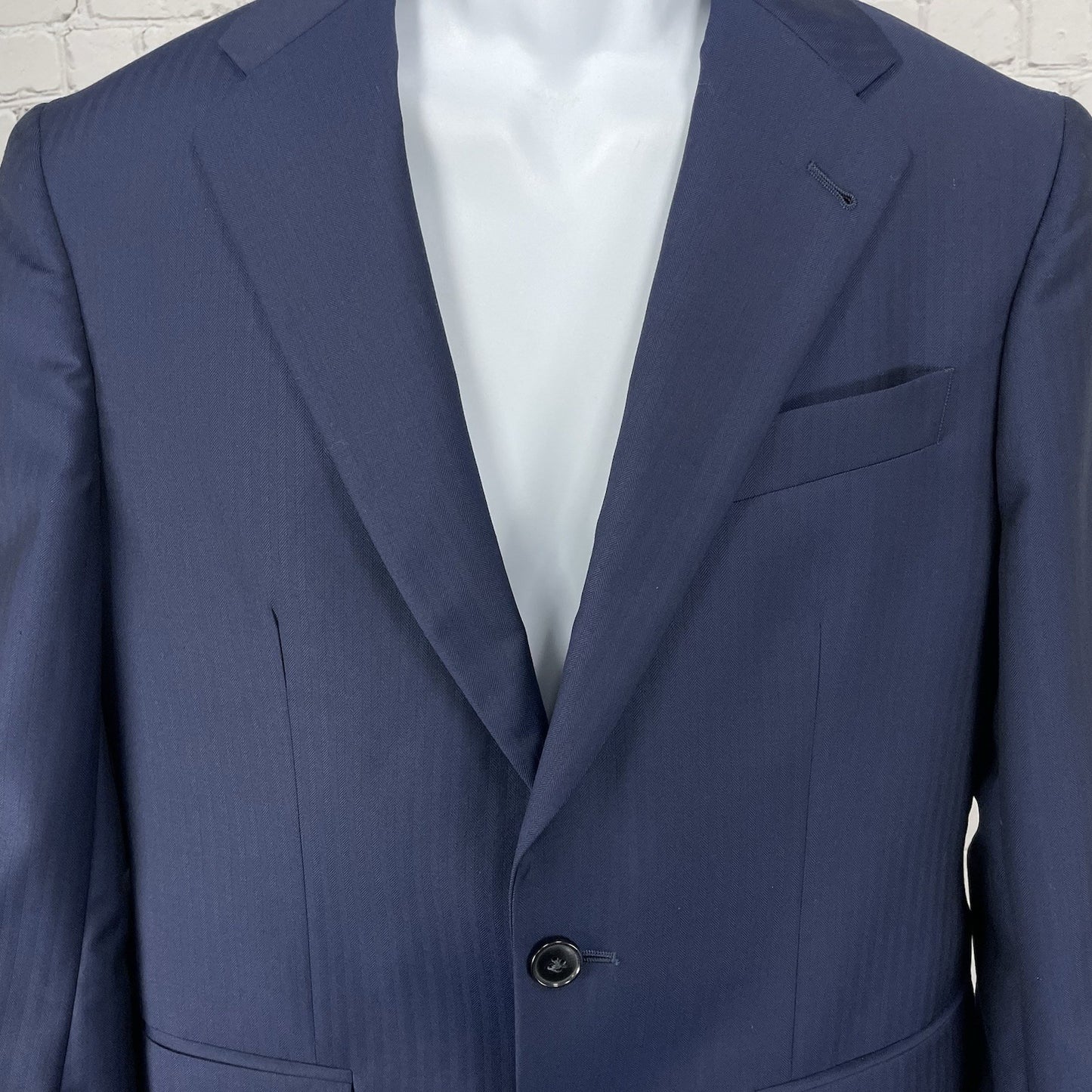 Joseph Abboud Ermenegildo Zenga Blue Wool Two Button Blazer Sport Coat USA 38S