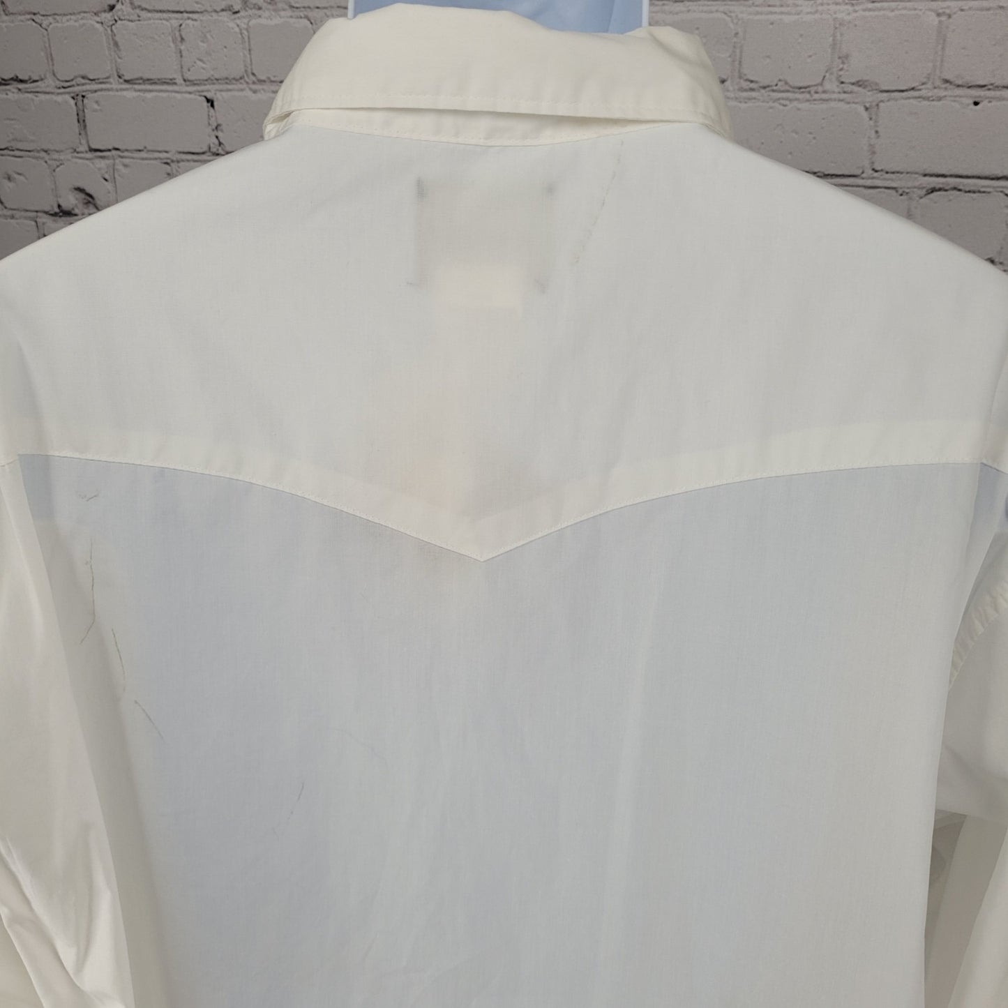 NWD VTG Wrangler White Pearl Snap Western Lightweight Long Sleeve Shirt XXL