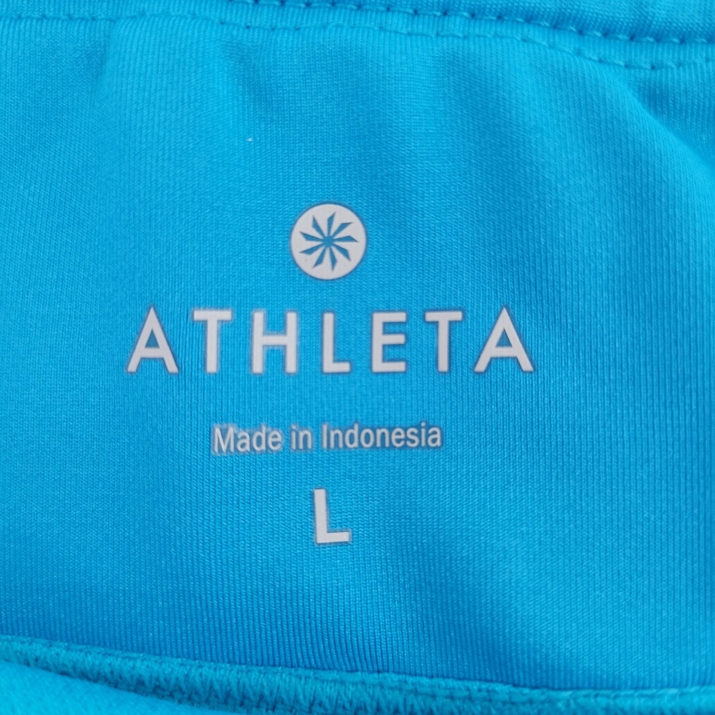 Athleta Blue Lightweight Stretch Built In Panty Lined Athletic Shorts Large L