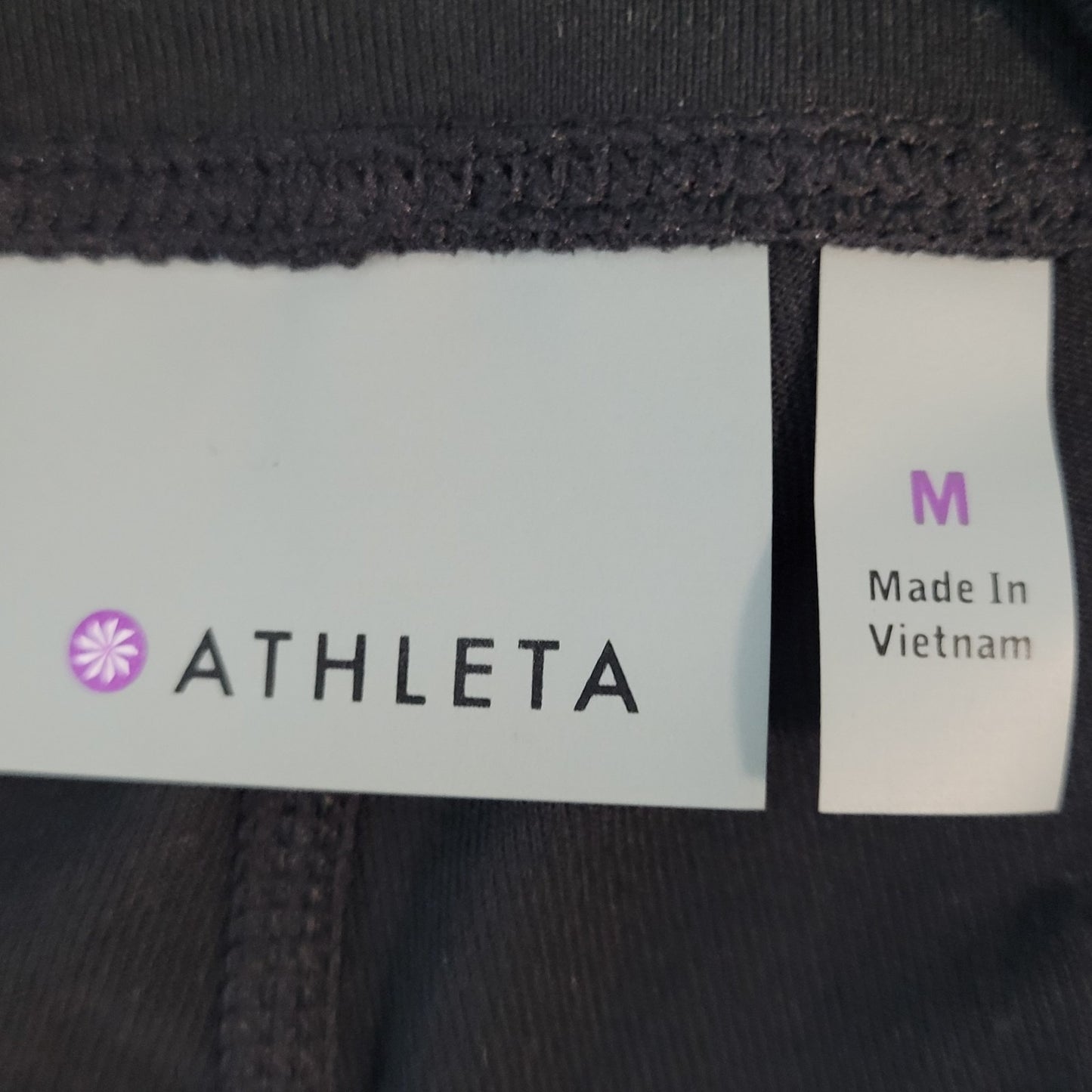 Athleta Black Faux Leather Tux Metro Athleisure Pants Leggings Medium M (29x29)