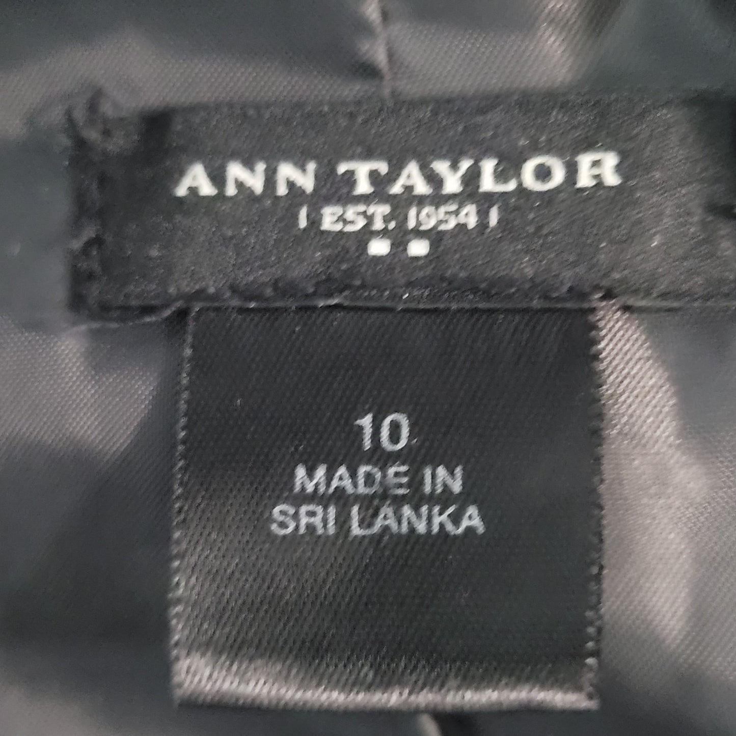 Ann Taylor Grey Pinstriped 2 Button Vented Lightweight Blazer Jacket Size 10