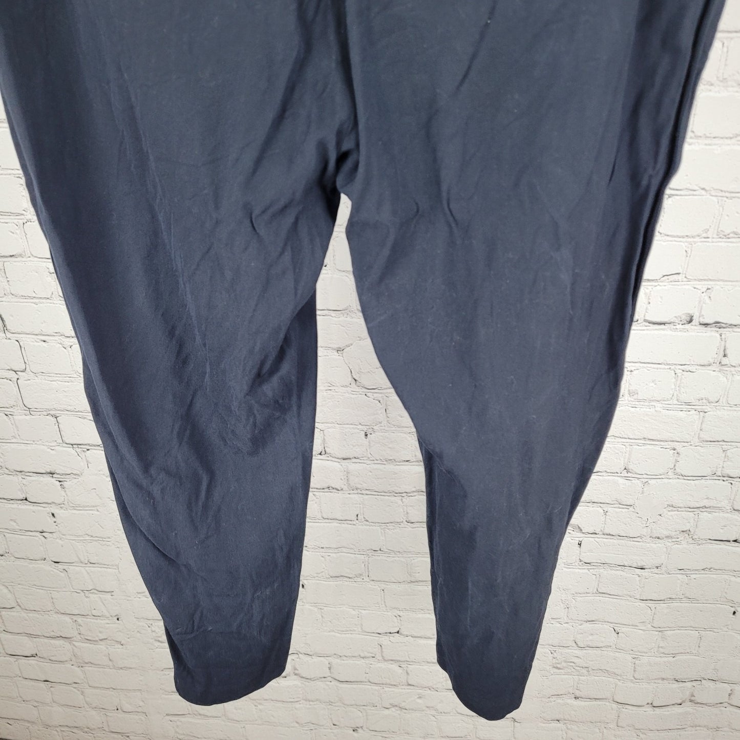 Vince Dark Blue Pleated Elastic Waist Pull On Stretch Crop Pants Size XL (35x25)