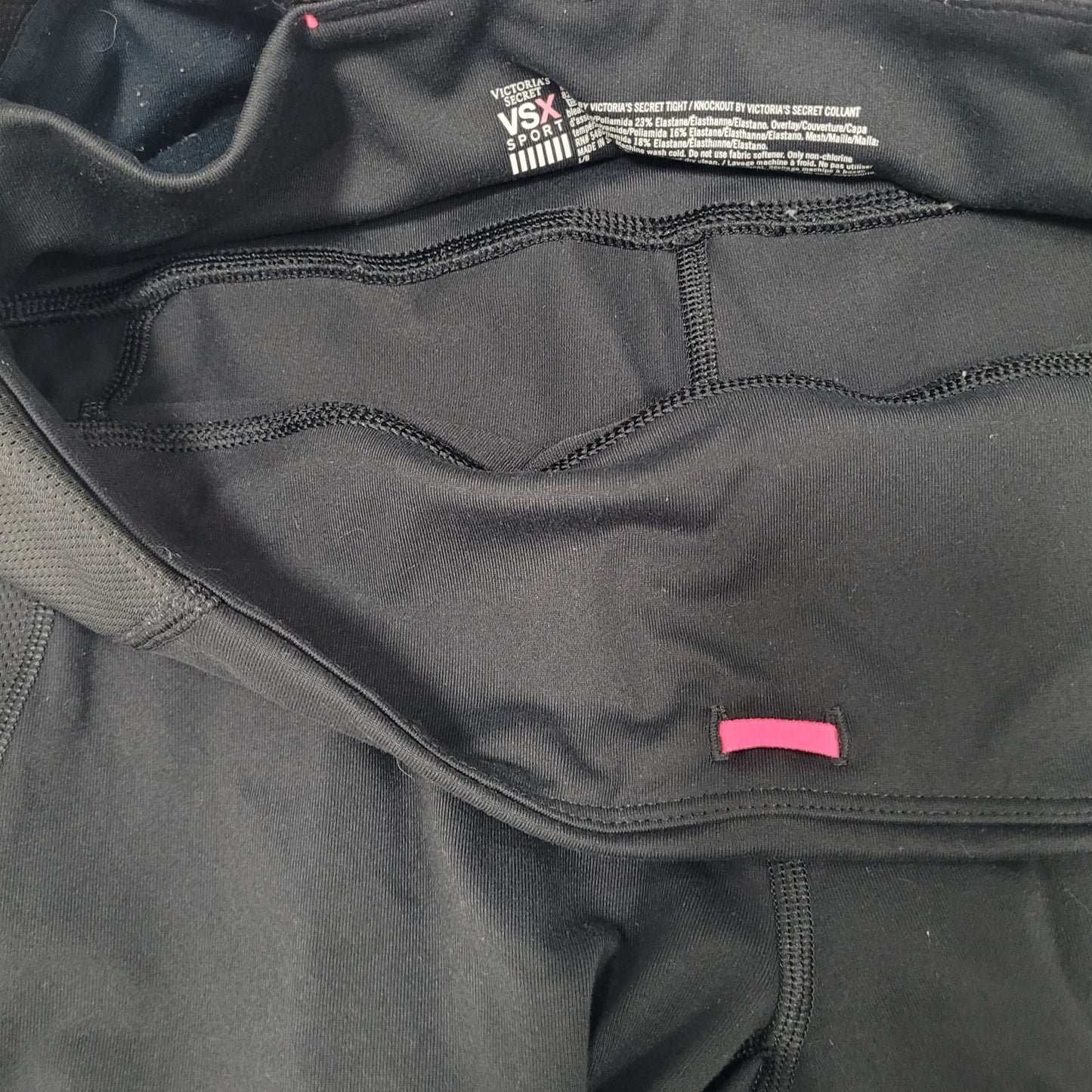 VSX Black Knockout By Victoria's Secret Tight Yoga Pants Size Large L (30x27)