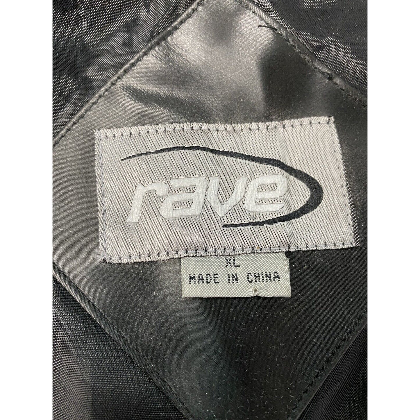 Rave Black Vegan Faux Leather Light Collared Full Zip Up Biker Jacket XL