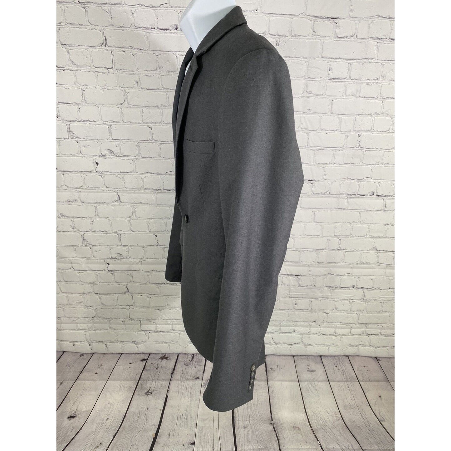 Topman Gray Single Button Notch Lapel Blazer Sport Coat Jacket 38R