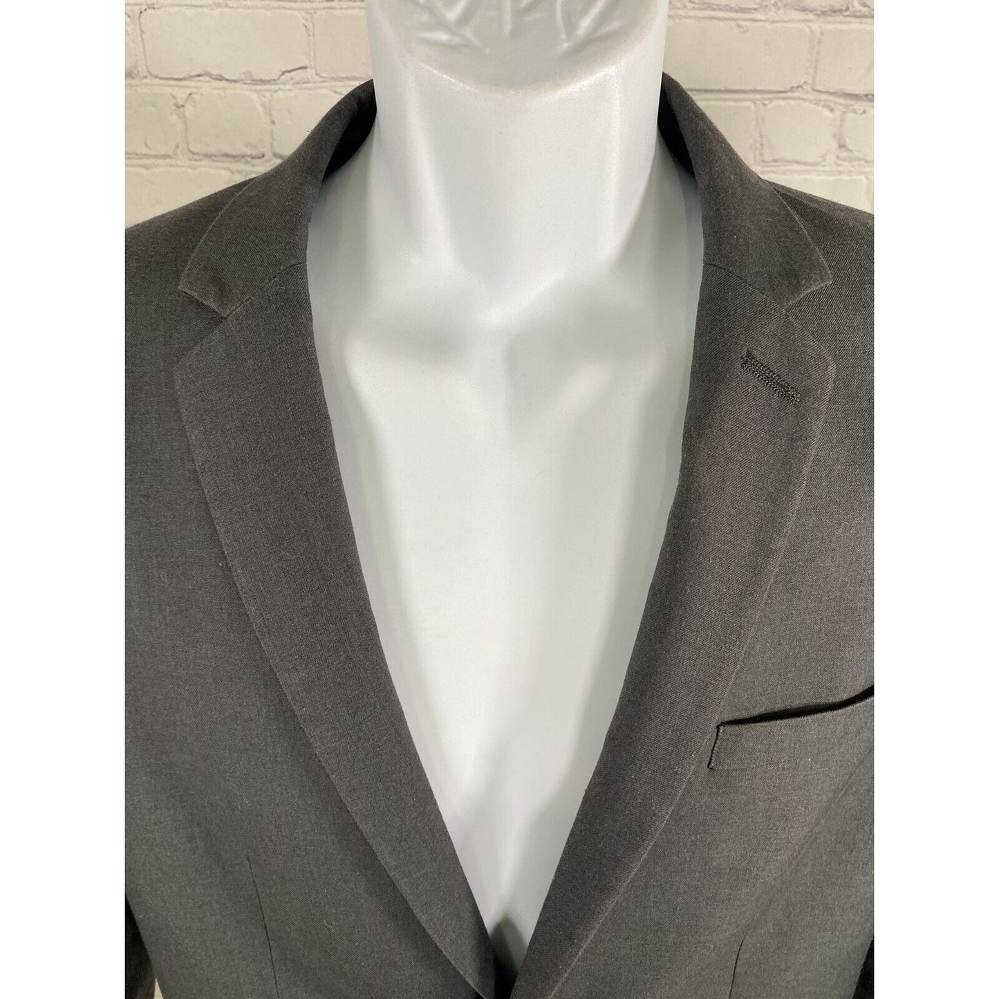 Topman Gray Single Button Notch Lapel Blazer Sport Coat Jacket 38R