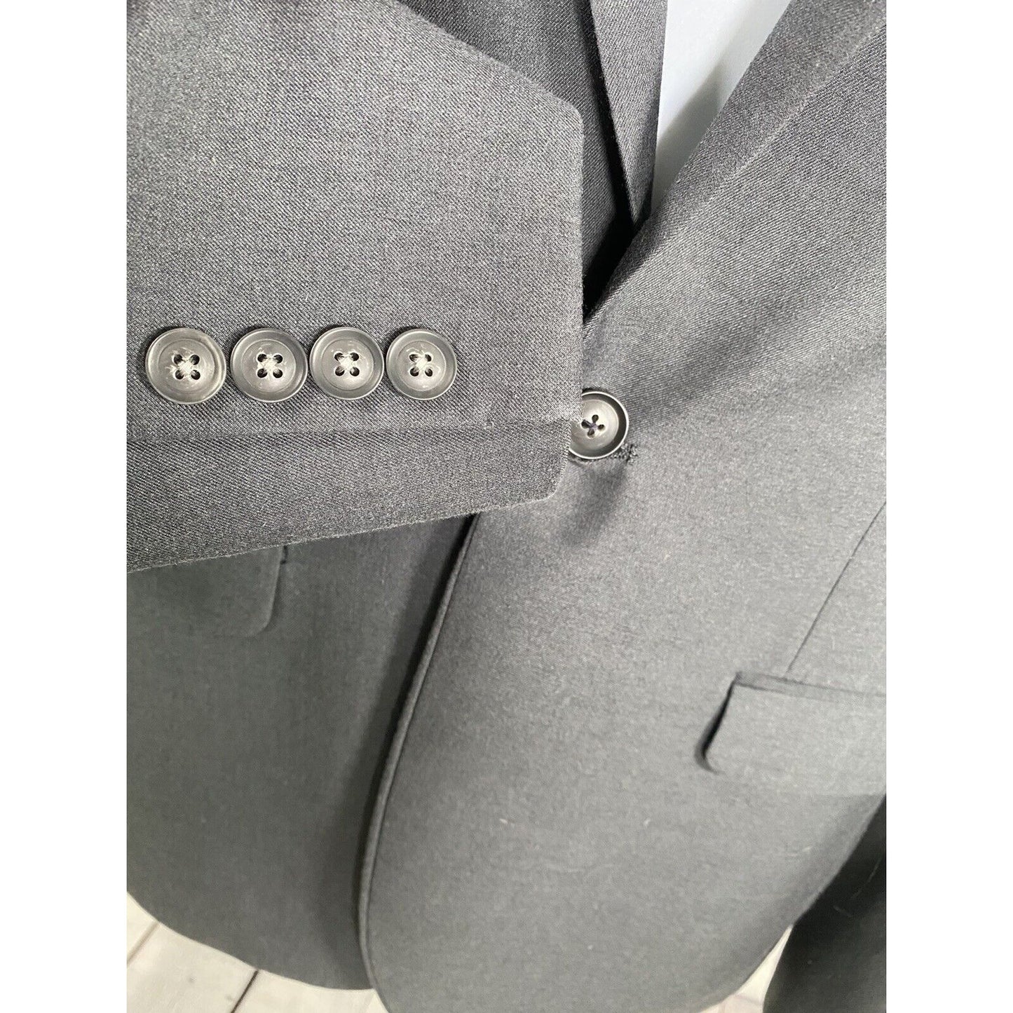 Topman Gray Single Button Notch Lapel Blazer Sport Coat Jacket 38R