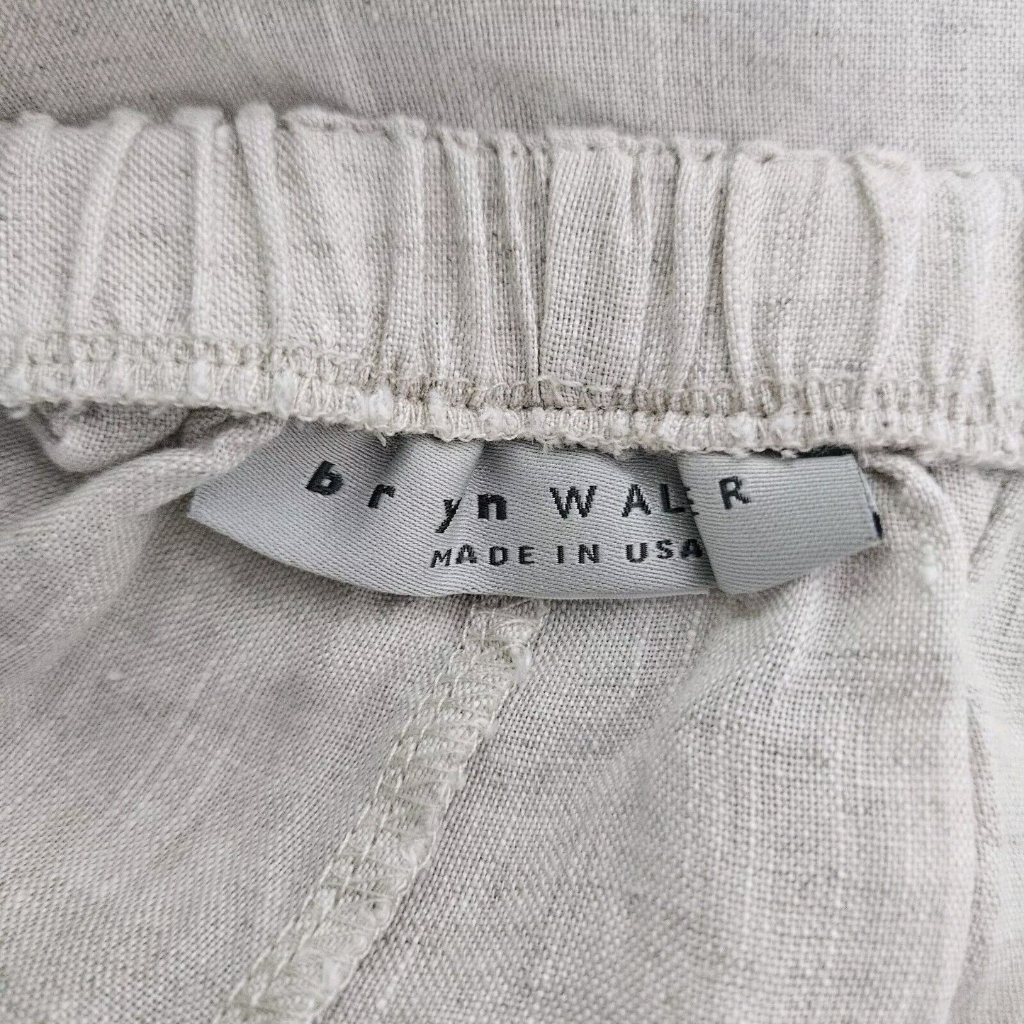 Bryn Walker Linen Light Weight Semi Sheer Pants Creme Wide Leg Size Small S