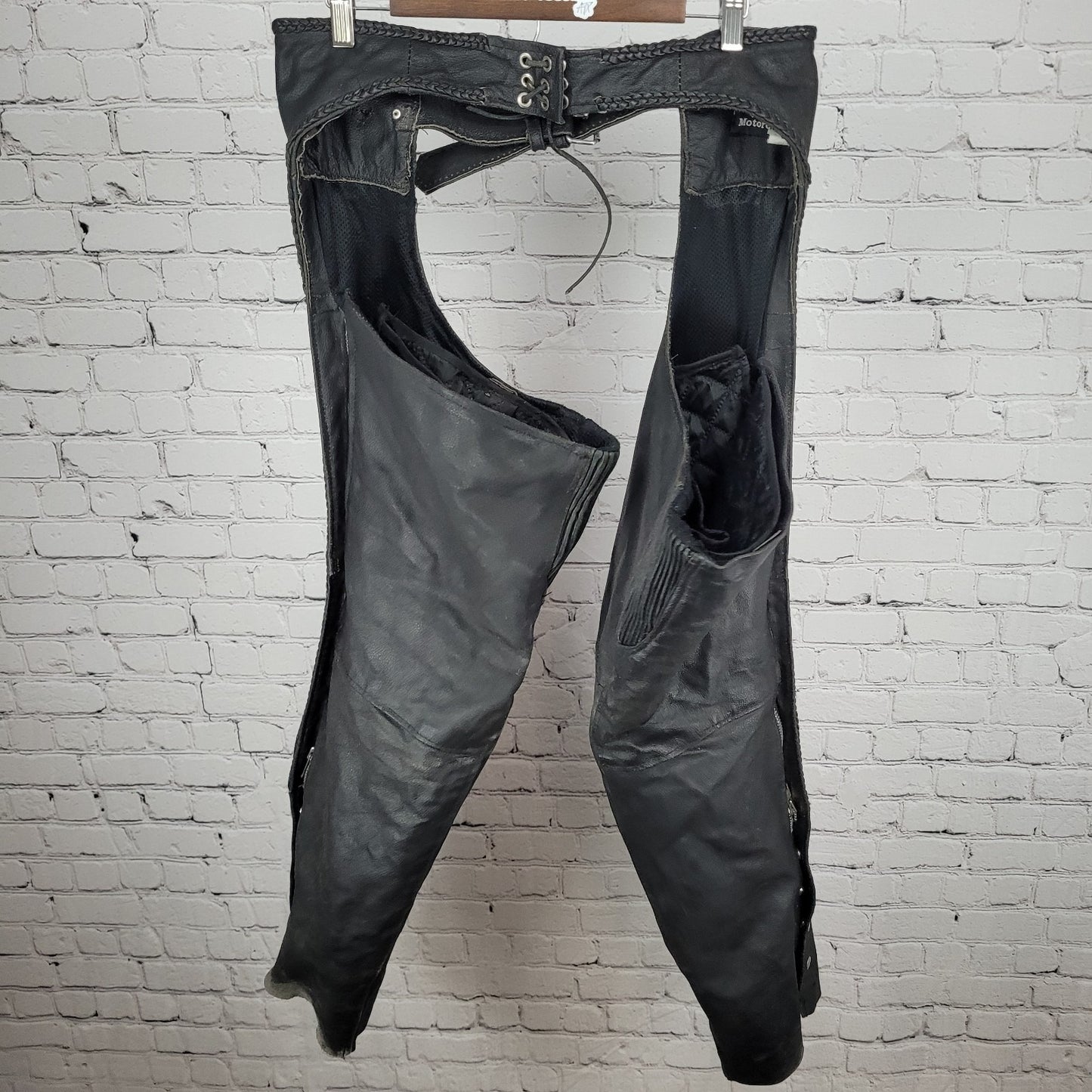 Jafrum Motorcycle Gear Black Removable Quilted Liner Chaps Pants Size Medium M