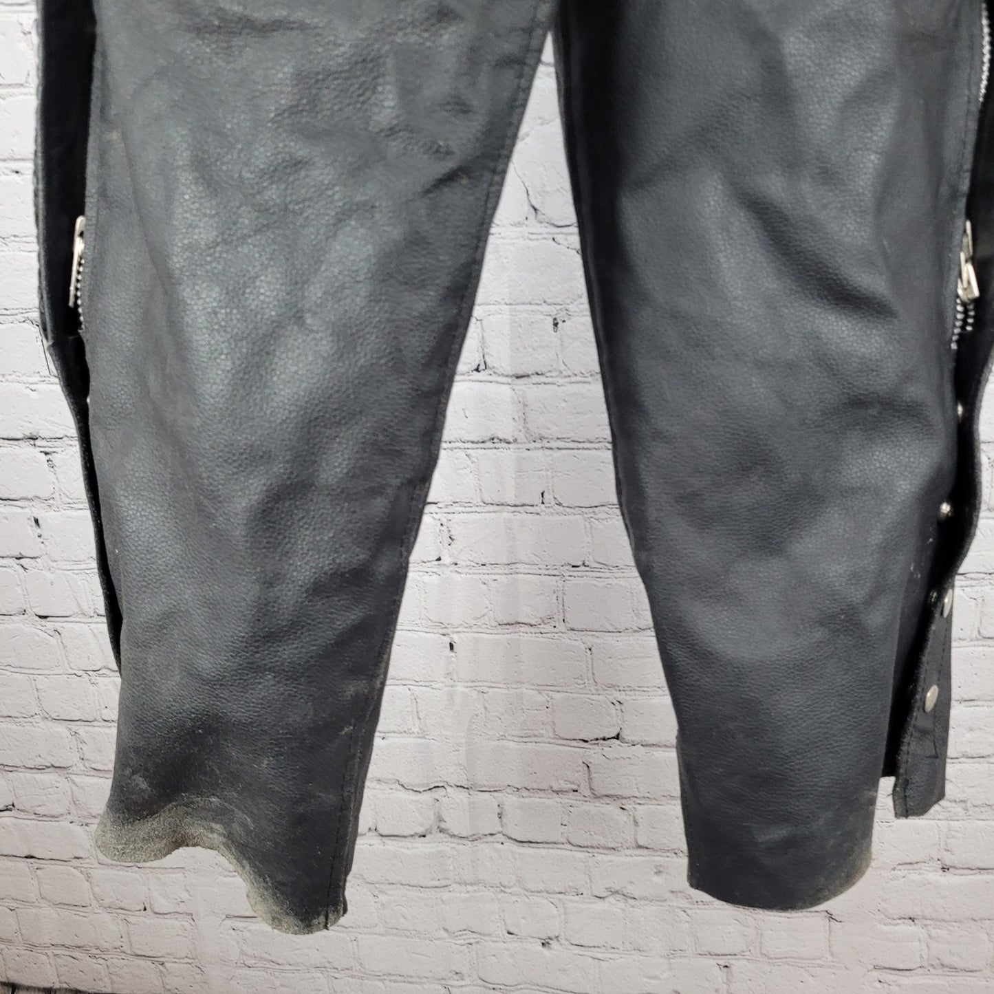 Jafrum Motorcycle Gear Black Removable Quilted Liner Chaps Pants Size Medium M
