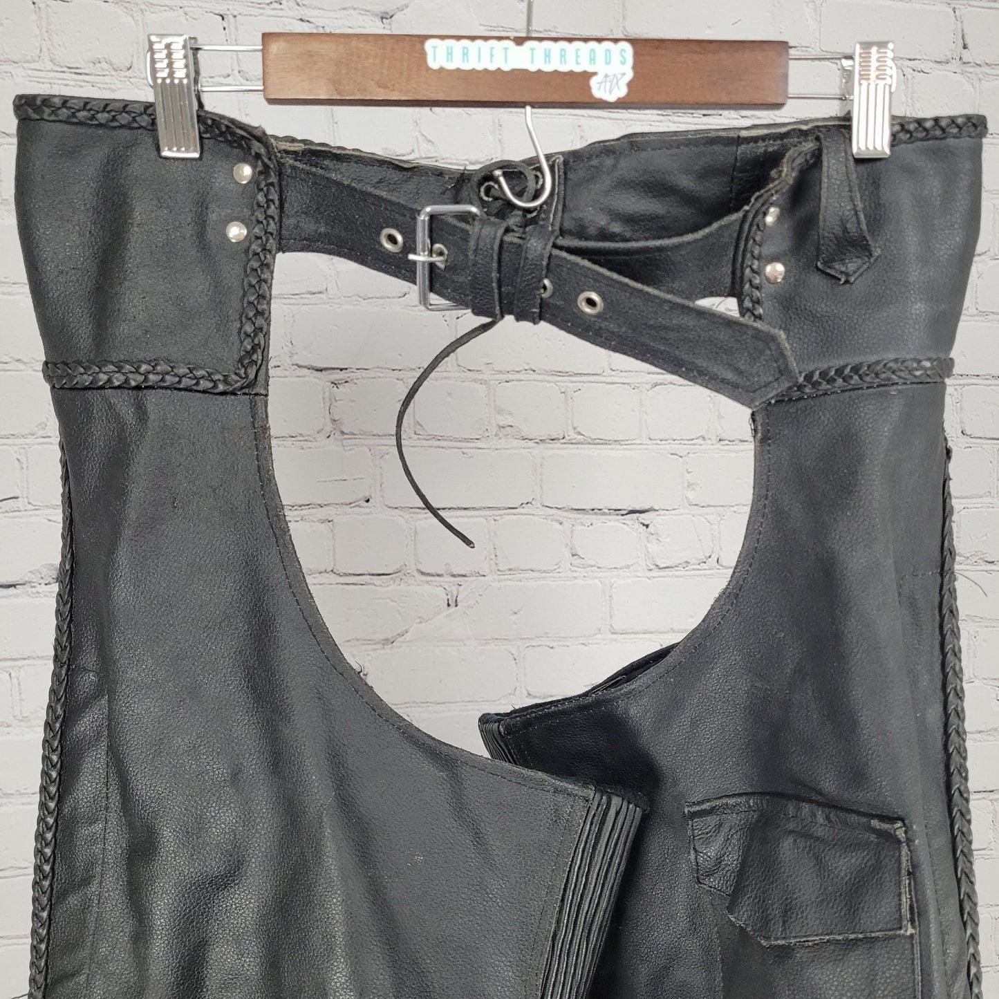Jafrum Motorcycle Gear Black Removable Quilted Liner Chaps Pants Size Medium M